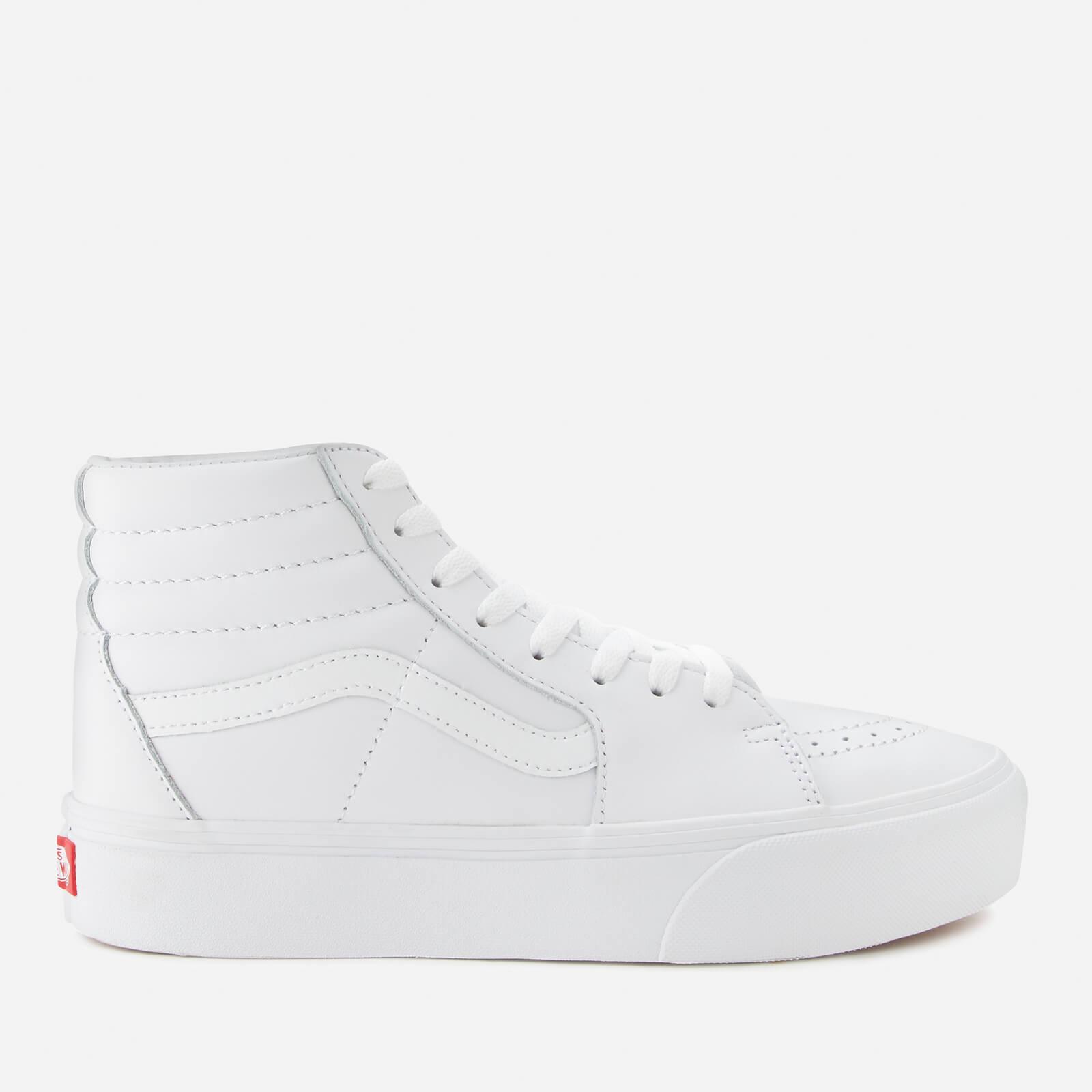 vans white platform high tops