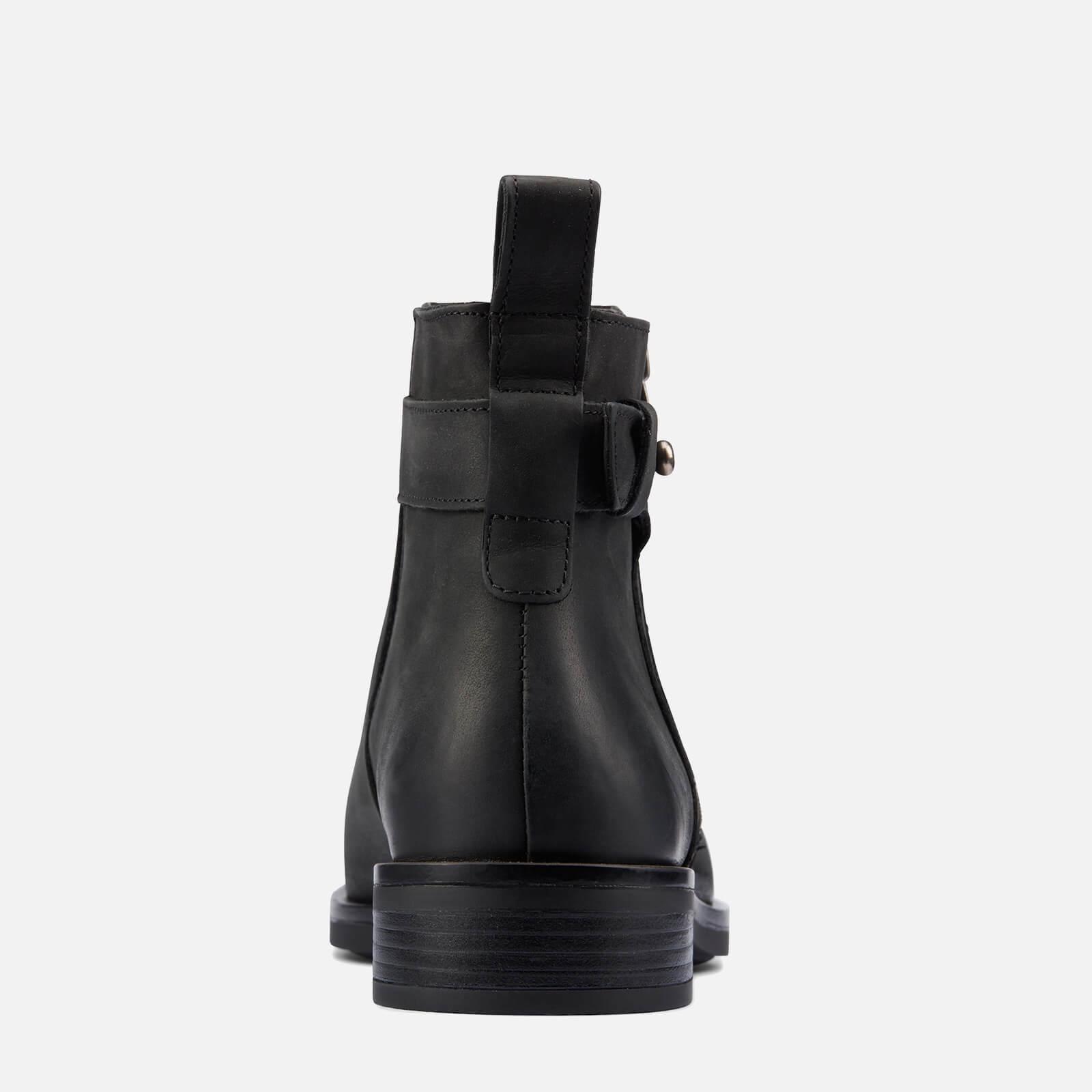 clarks flat black boots