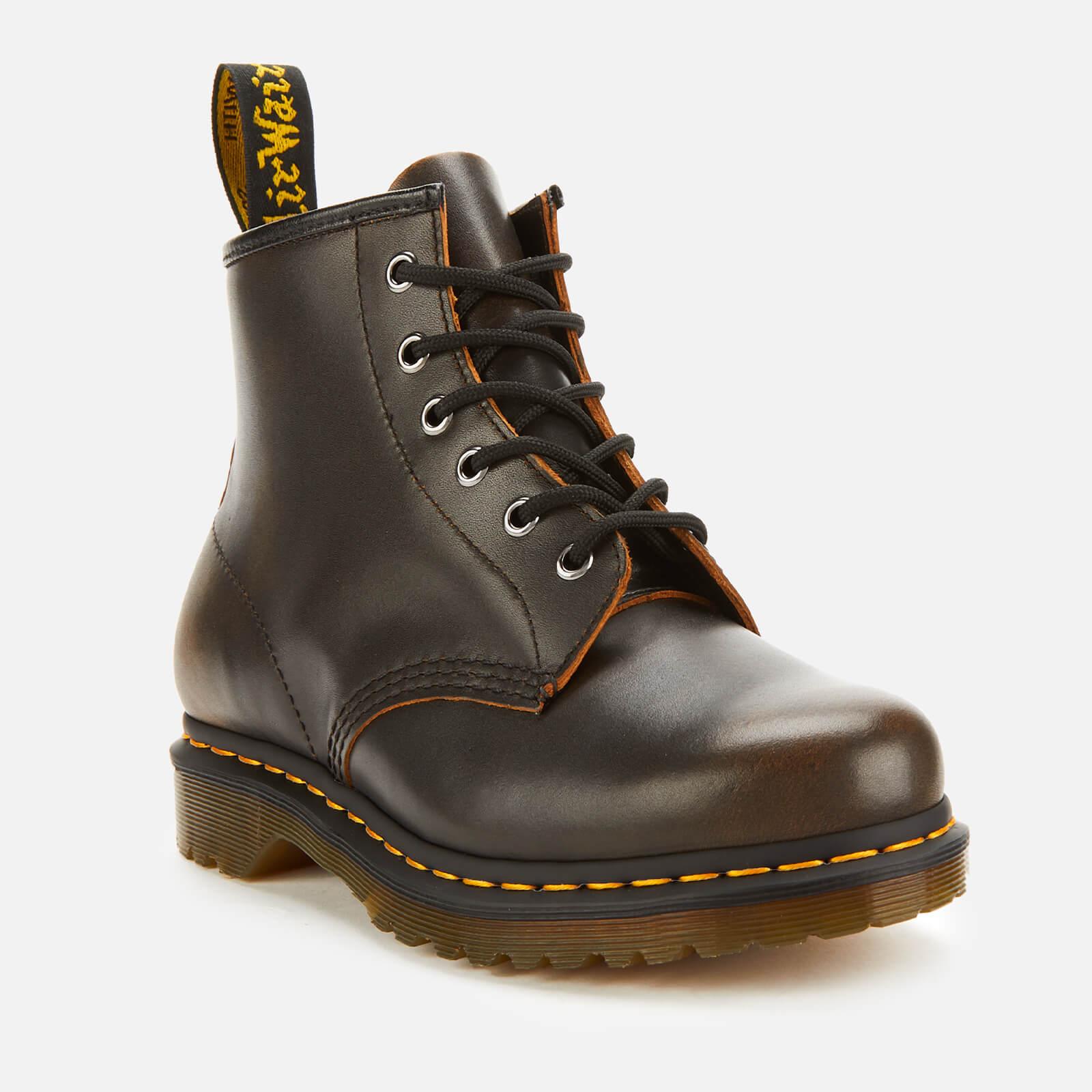 Dr. Martens 101 Vintage Leather 6-eye Boots in Brown for Men - Lyst