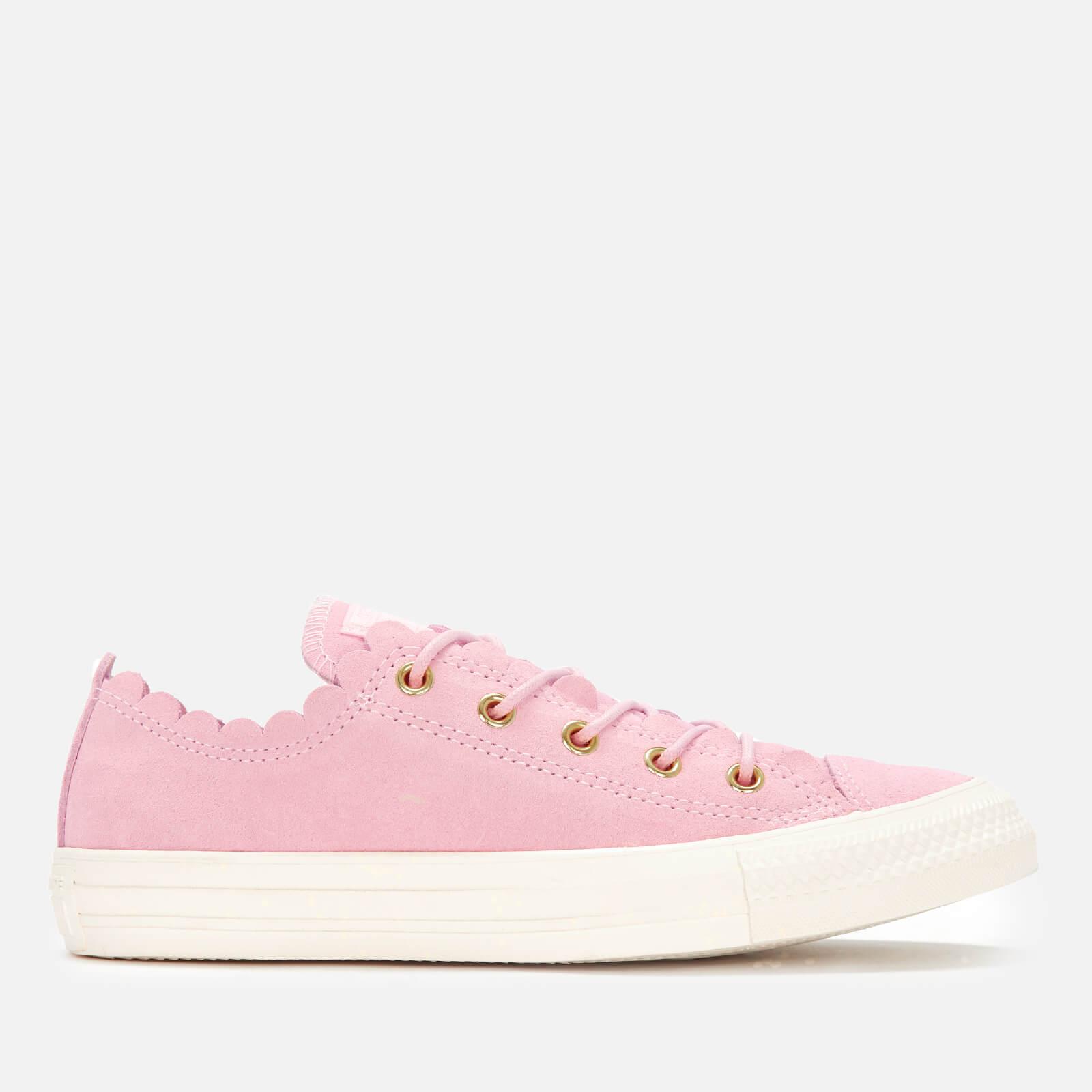 Star Scalloped Edge Ox Trainers in Pink 