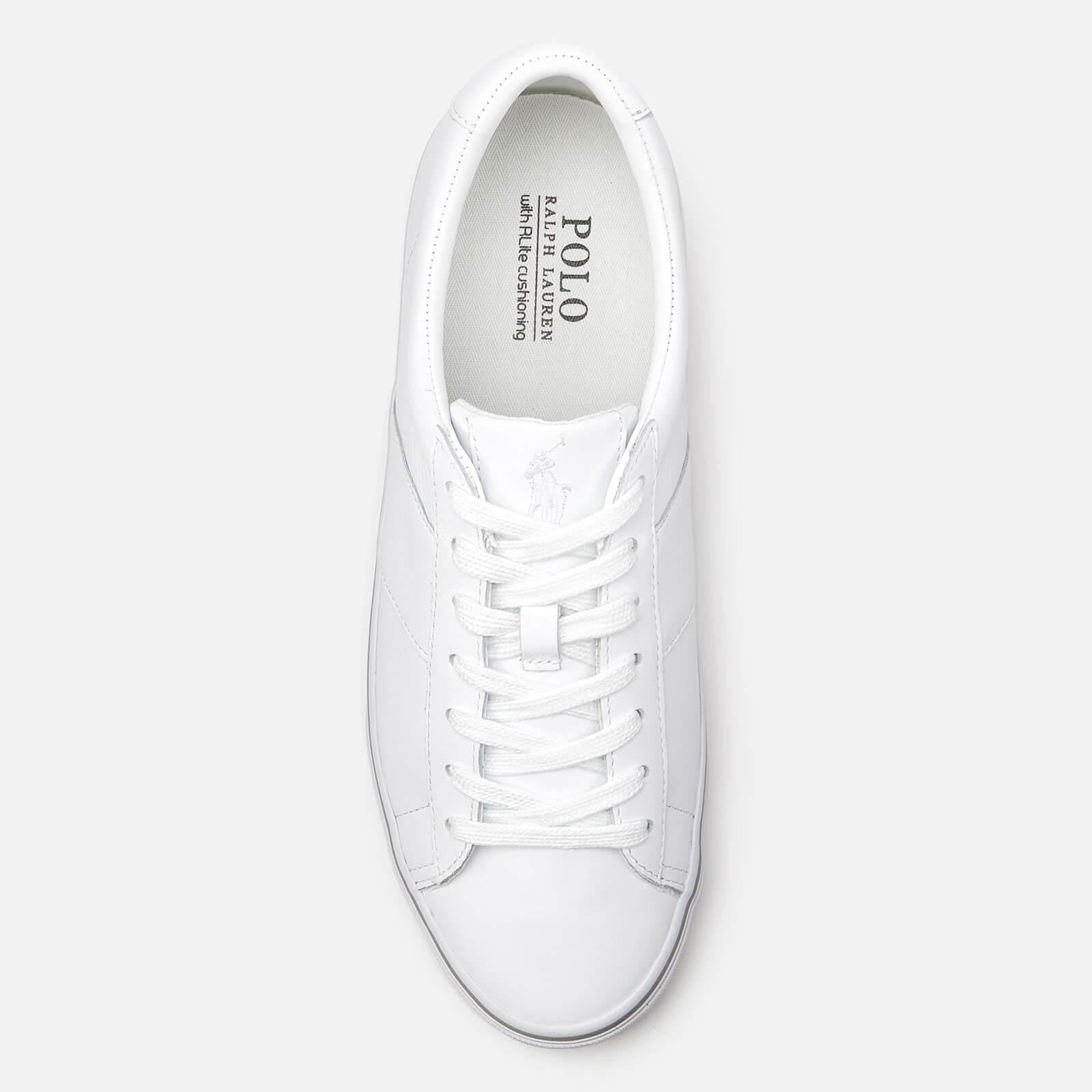 polo ralph lauren white leather trainers