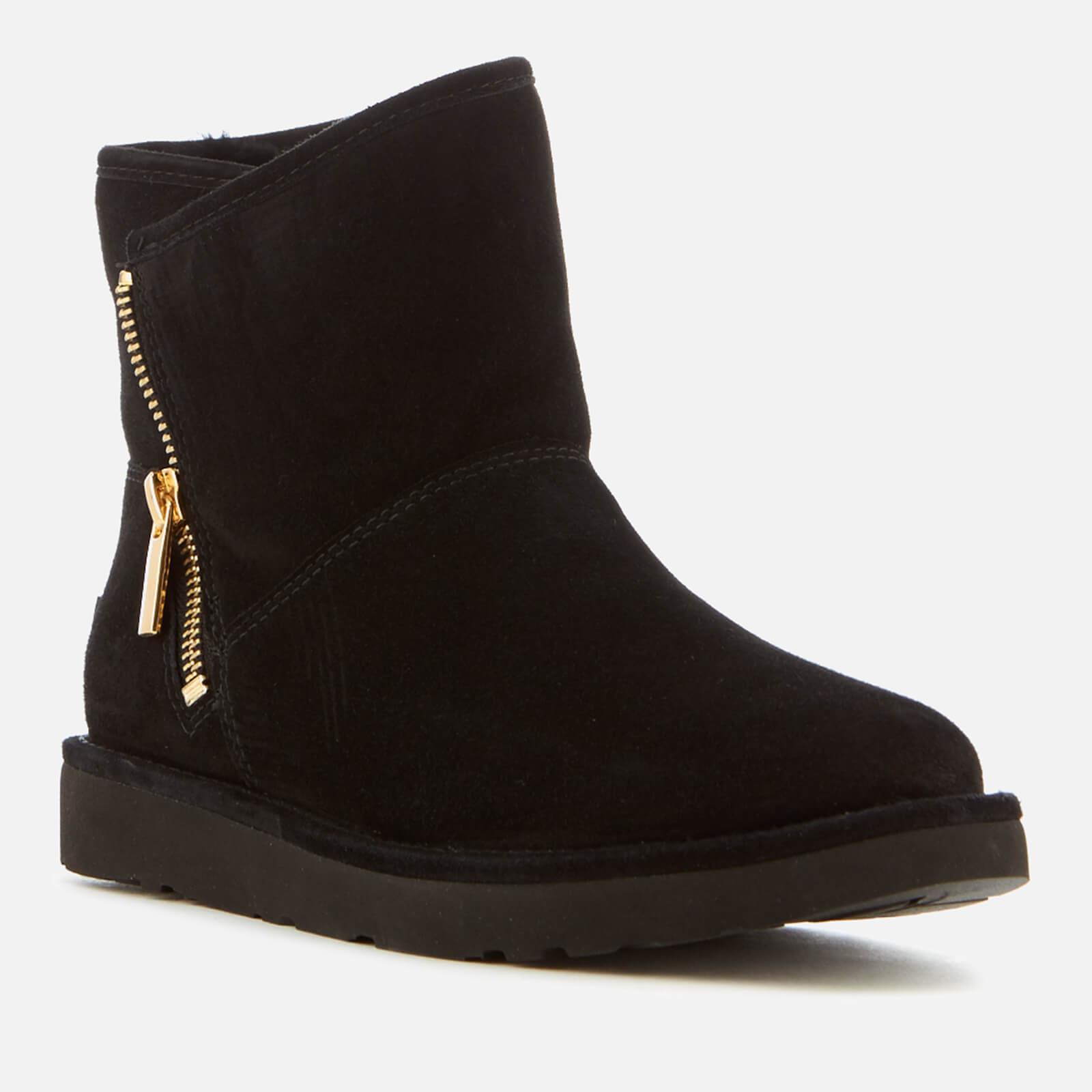 ugg black suede boots with heel