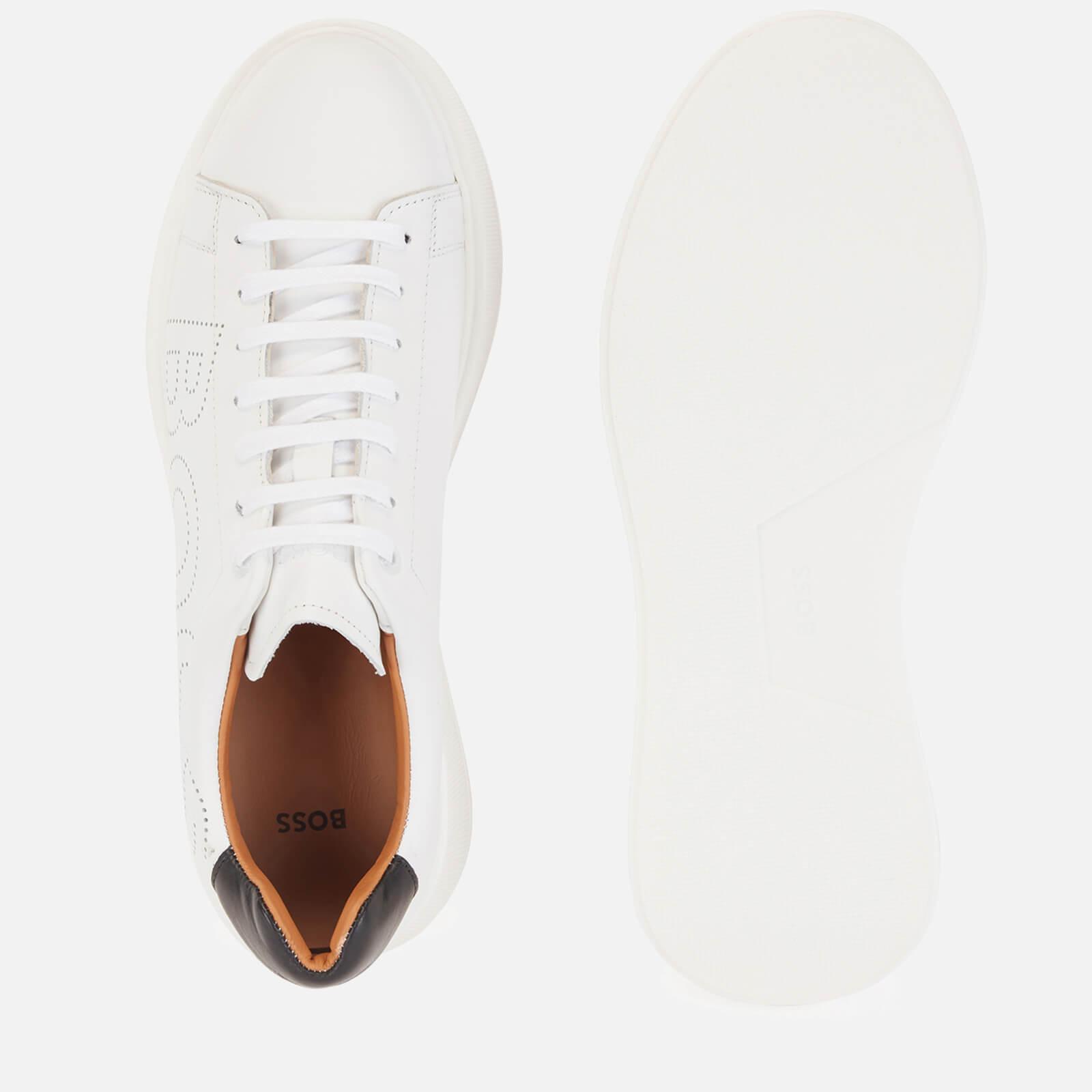BOSS by HUGO BOSS Bulton Leather Trainers in White for Men | Lyst