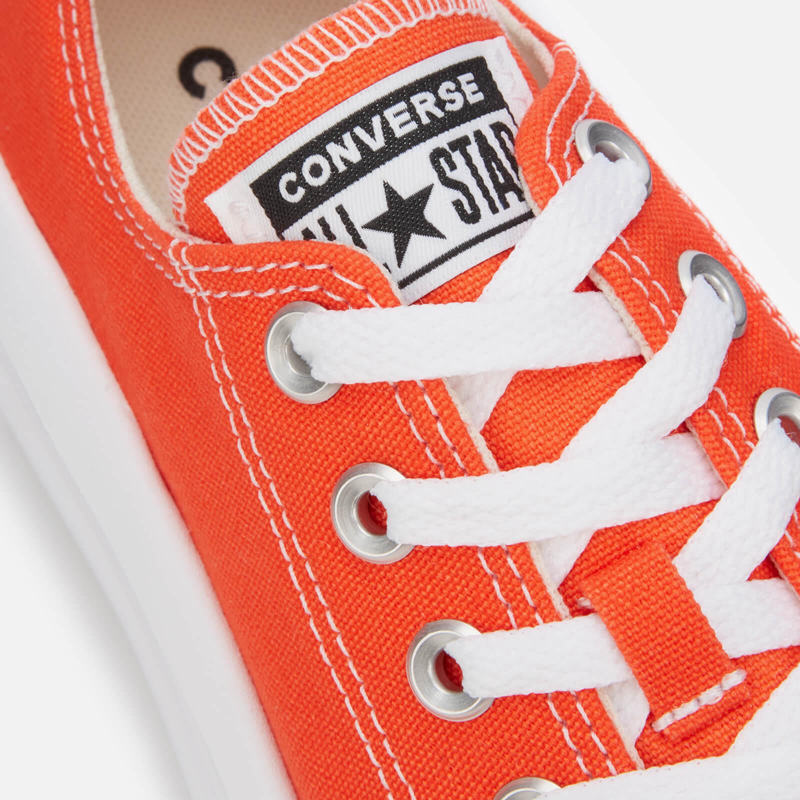 Converse Canvas Chuck Taylor Move Platform Ox Trainers in Red - Lyst