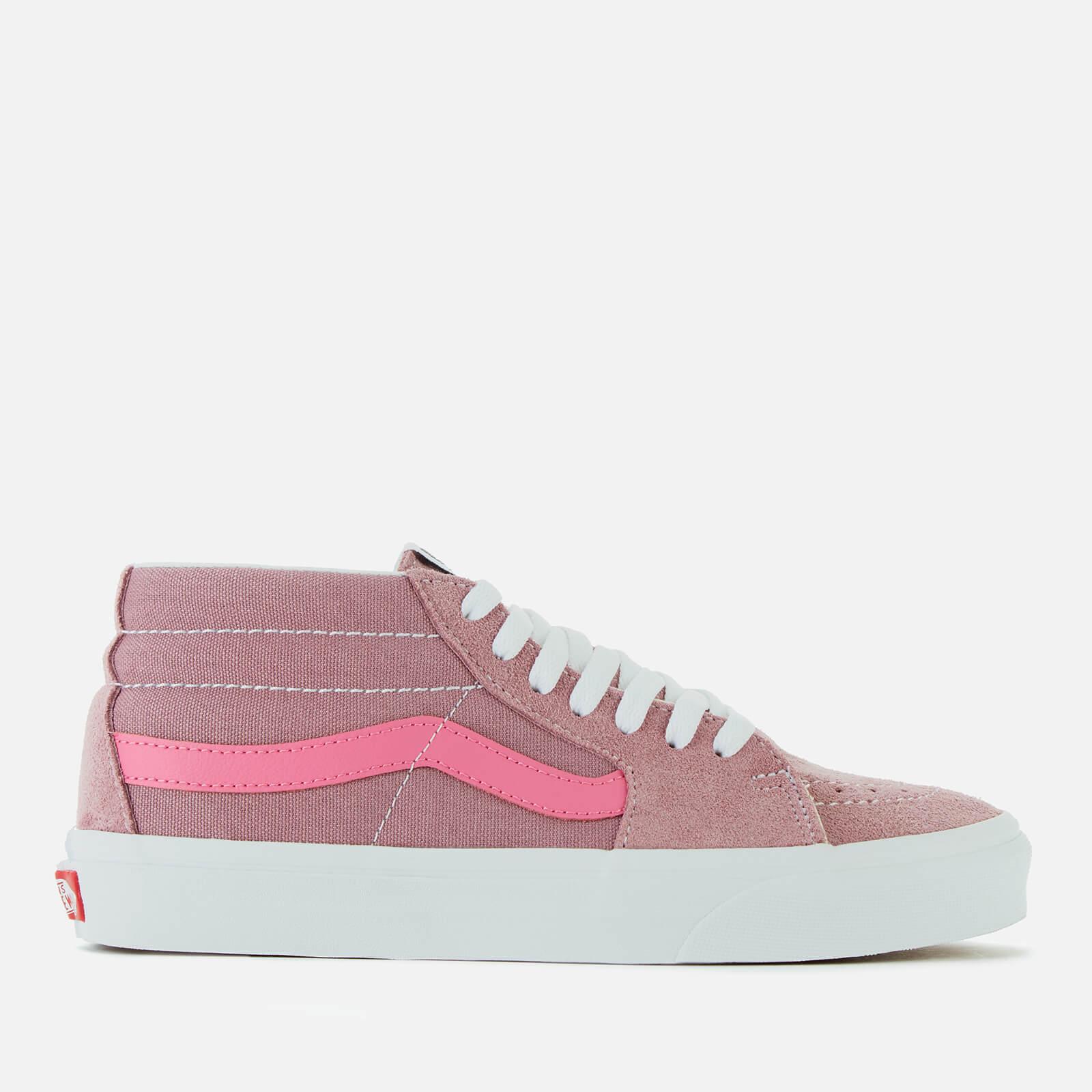 pink mid top vans