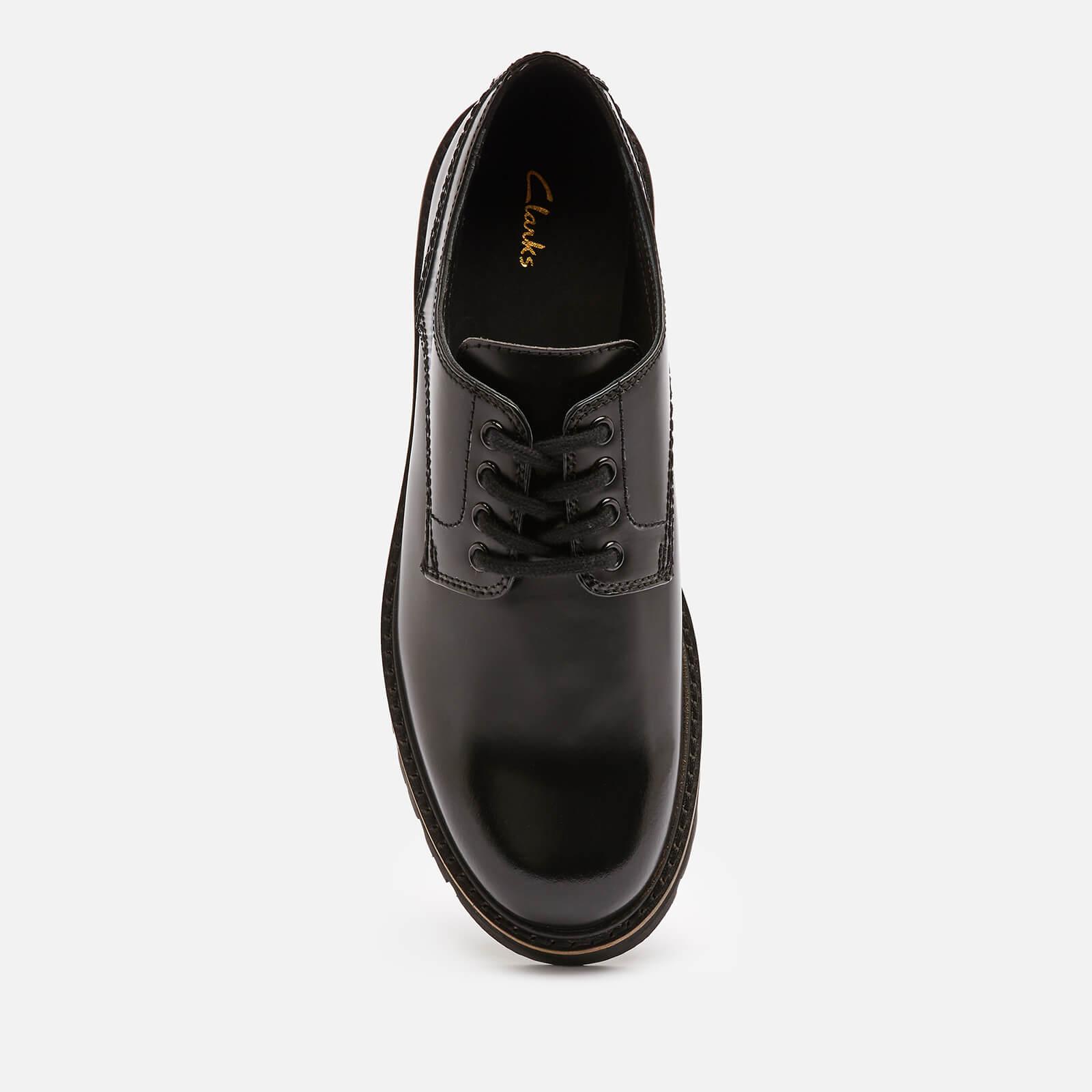 Mayo Coherente Mayor Clarks Orianna Leather Chunky Derby Shoes in Black | Lyst
