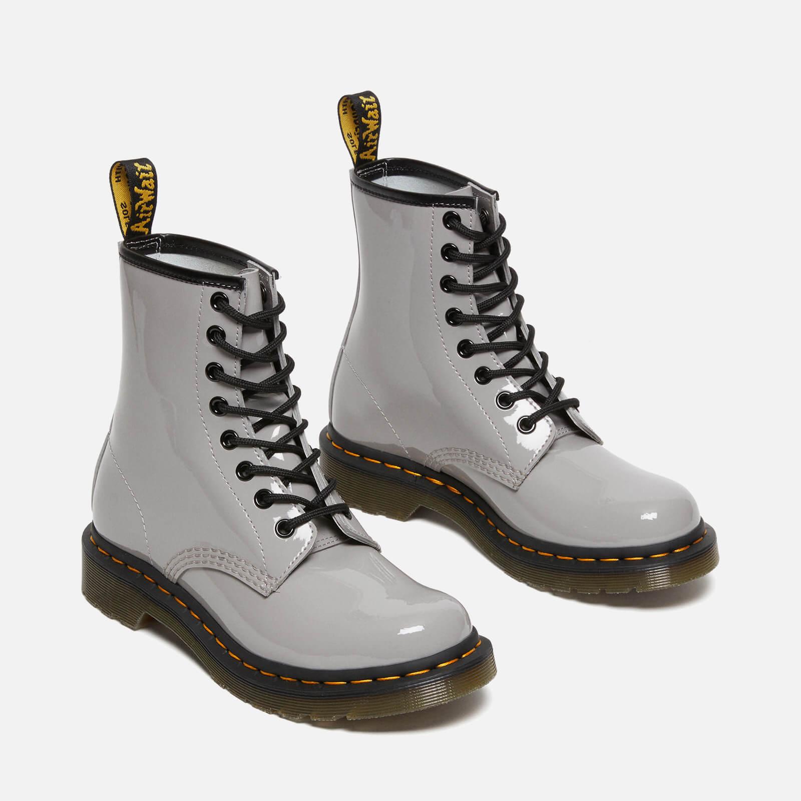 Dr. Martens 1460 Patent Lamper Leather 8-eye Boots in Gray | Lyst
