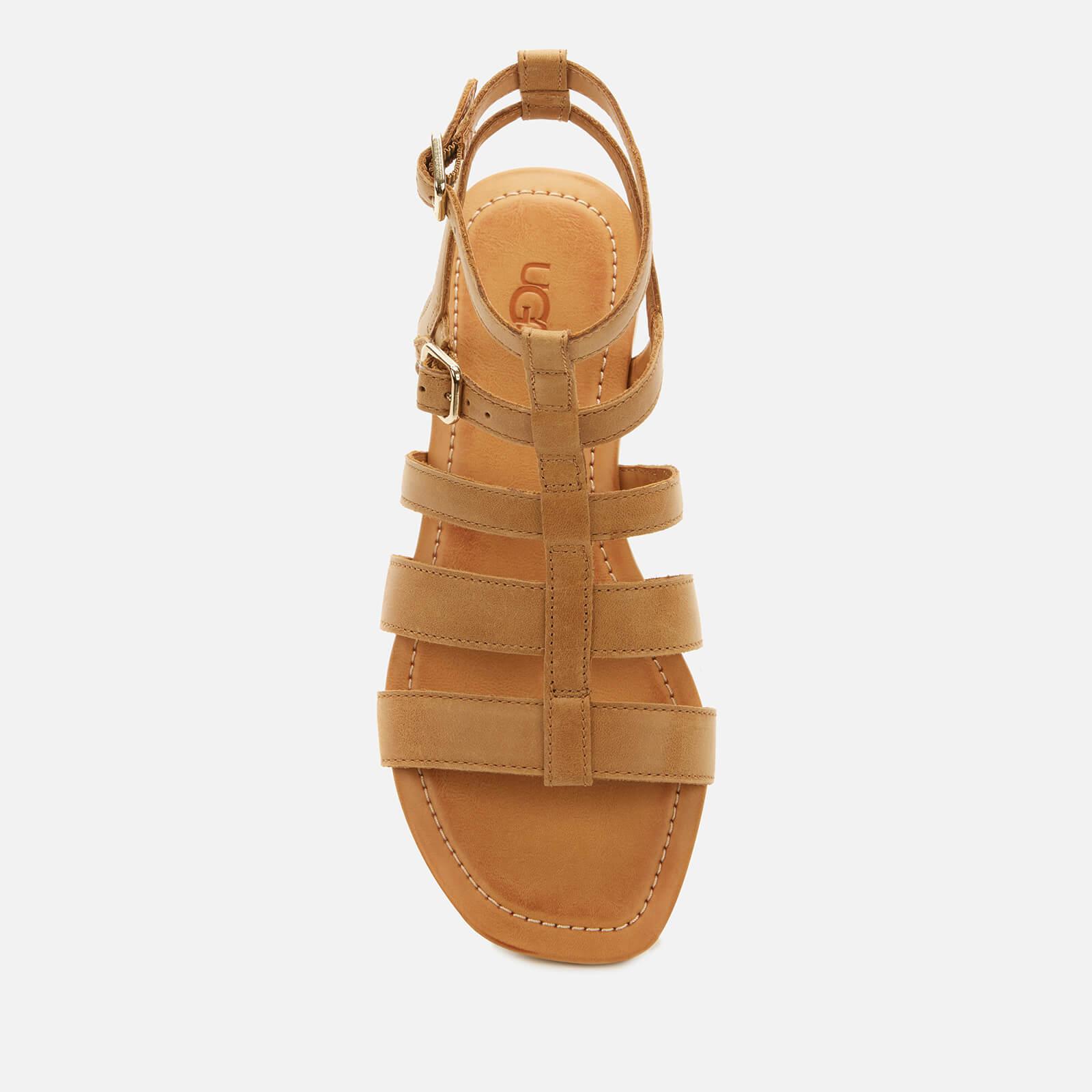 UGG Leather Mahalla Gladiator Sandals in Tan (Brown) | Lyst