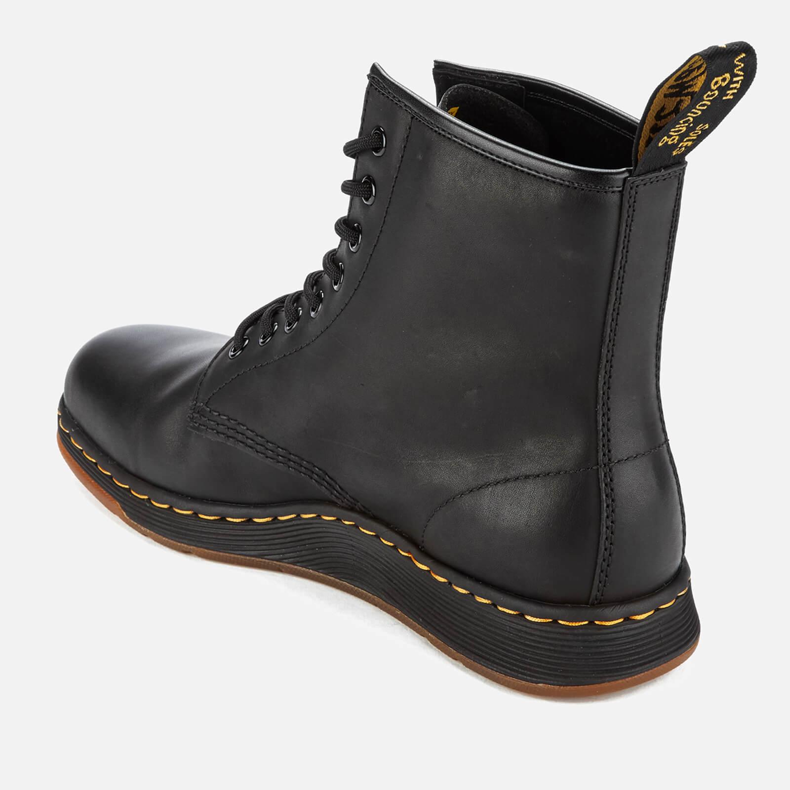 Dr. Martens Newton Lite Leather 8-eye Boots in Black | Lyst