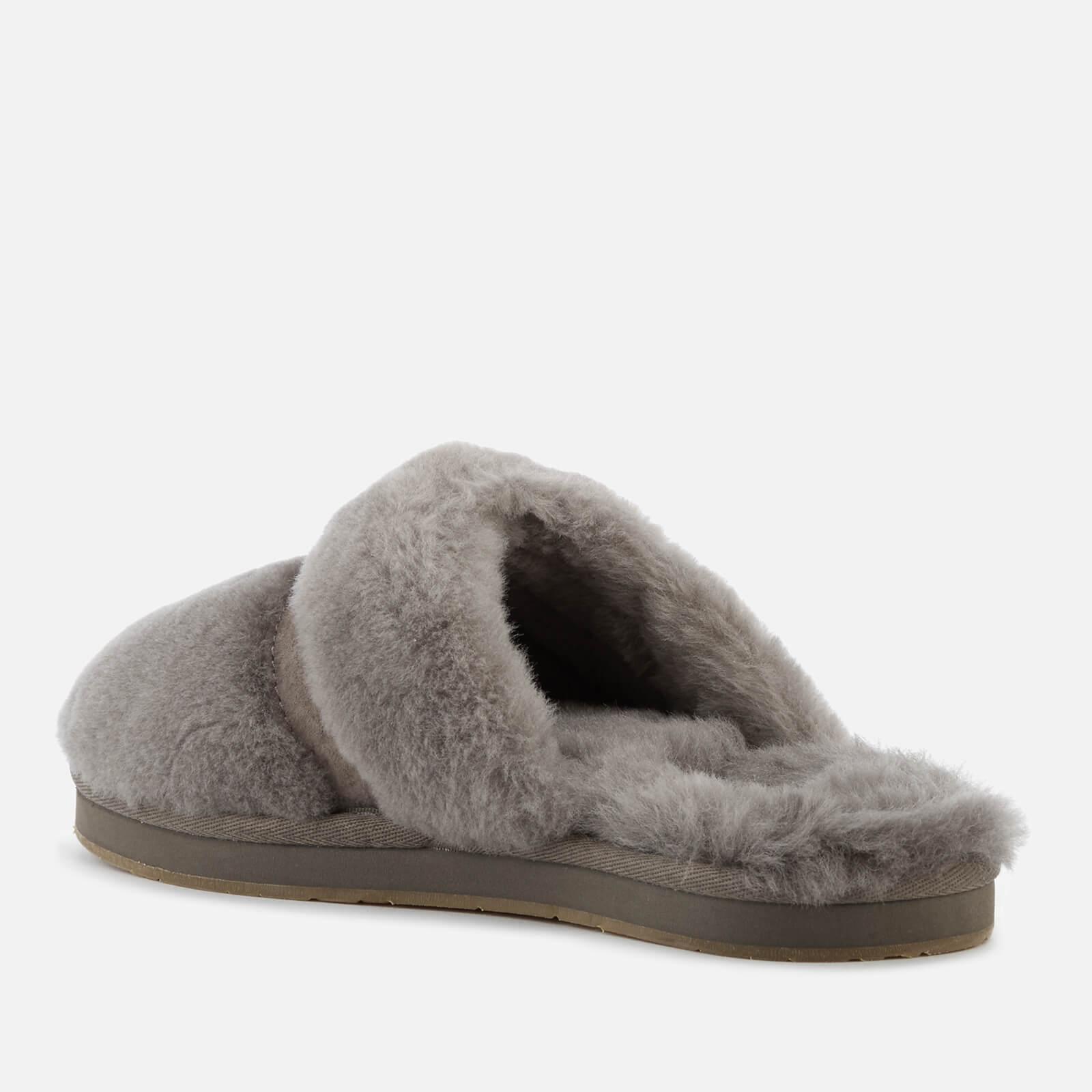 sheepskin slippers grey