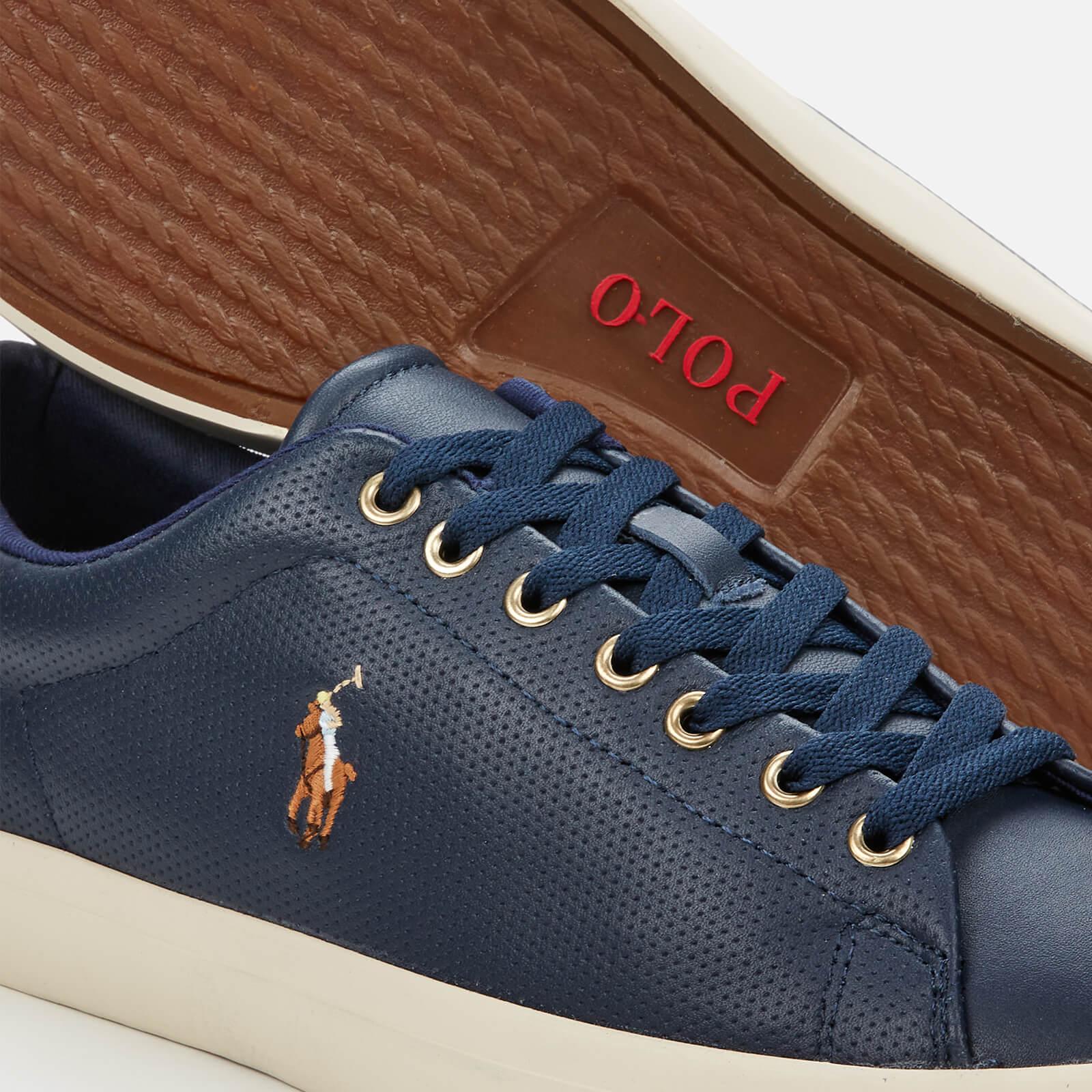 Polo Ralph Lauren Longwood Perforated Leather Low Top Trainers in Blue for  Men - Lyst