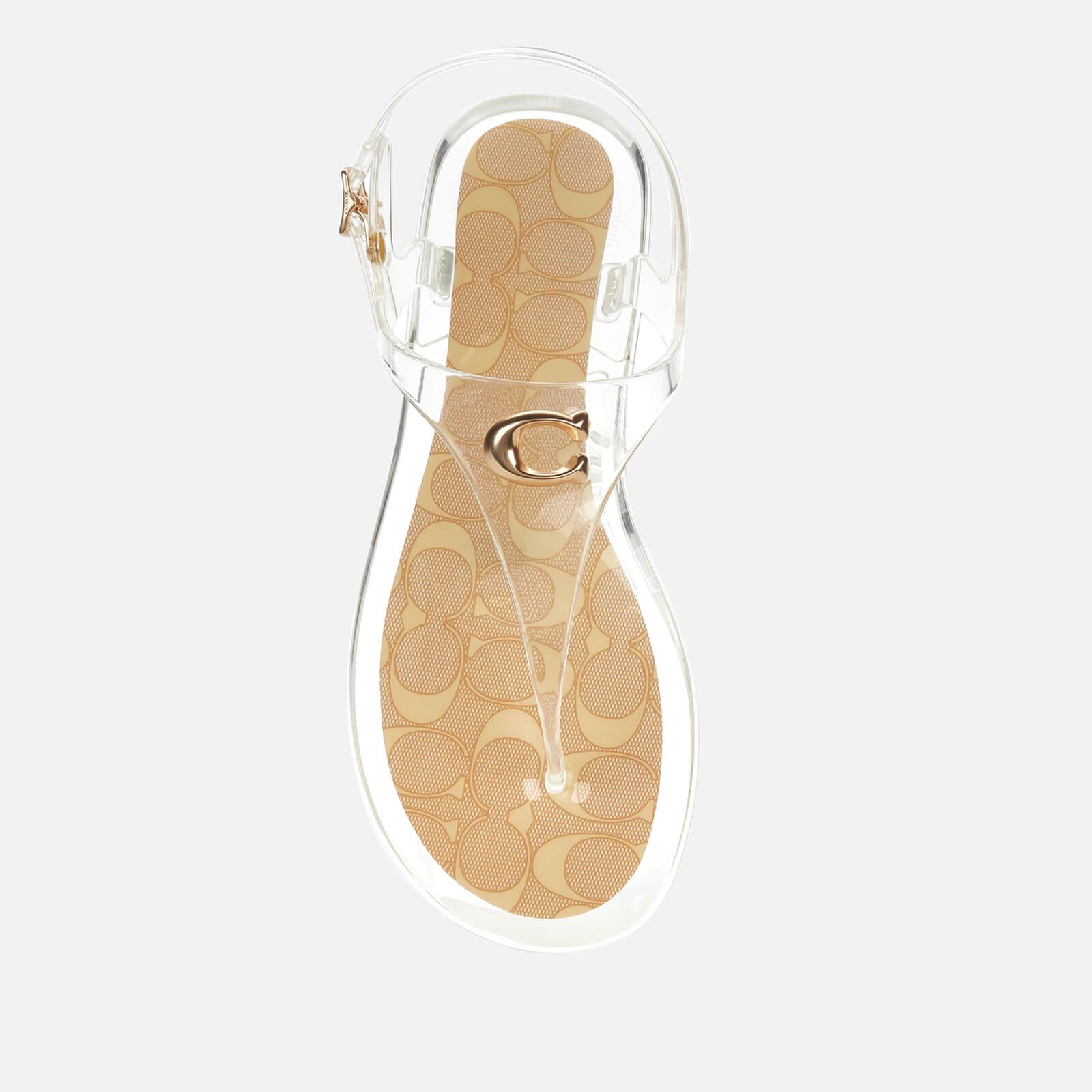 COACH Natalee Rubber Jelly Toe Post Sandals in White | Lyst