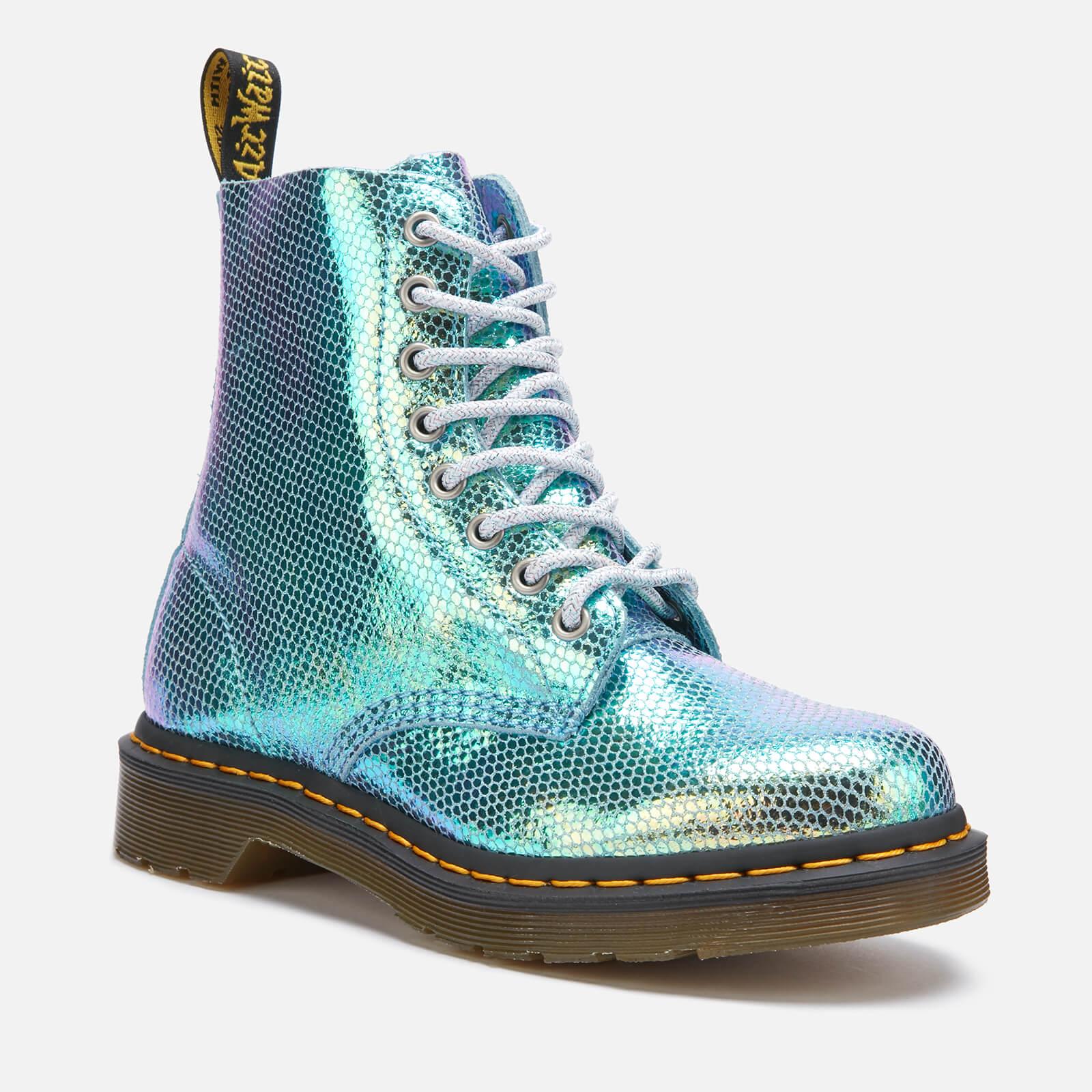 Dr. Martens 1460 Iridescent Pascal 8-eye Boots in Blue | Lyst