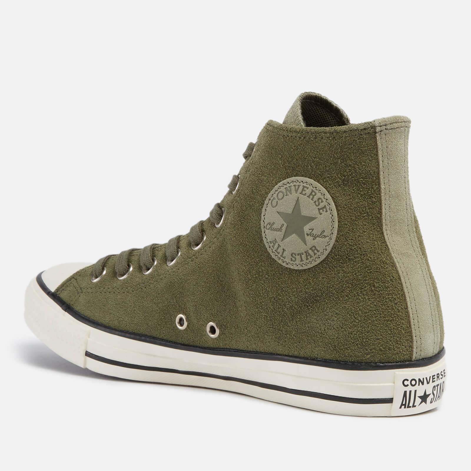 Converse Chuck Taylor All Star Suede Hi-top Trainers in Green for Men | Lyst