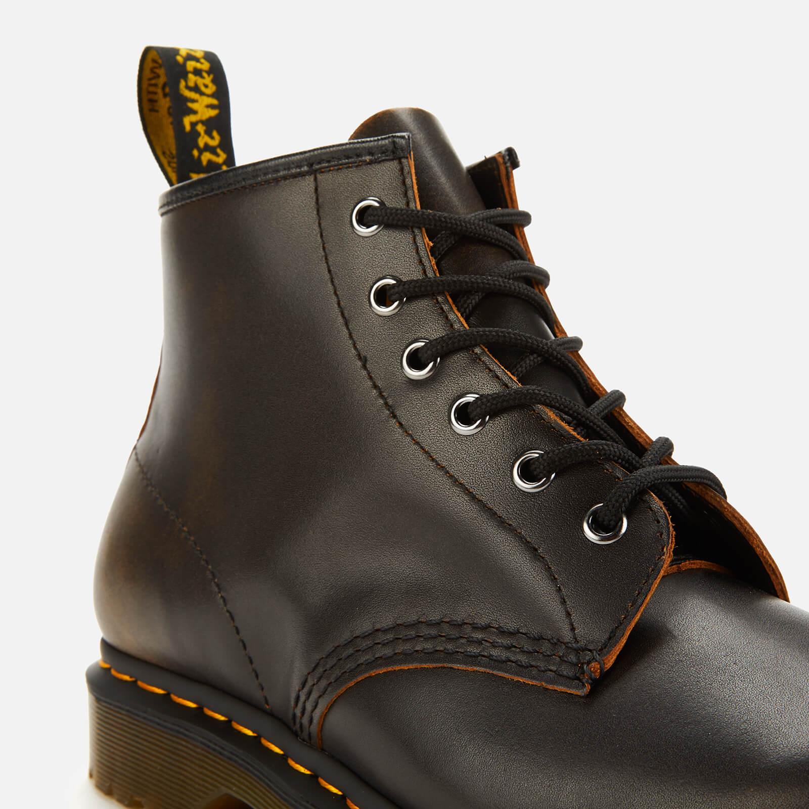Dr. Martens 101 Vintage Leather 6-eye Boots in Brown for Men - Lyst