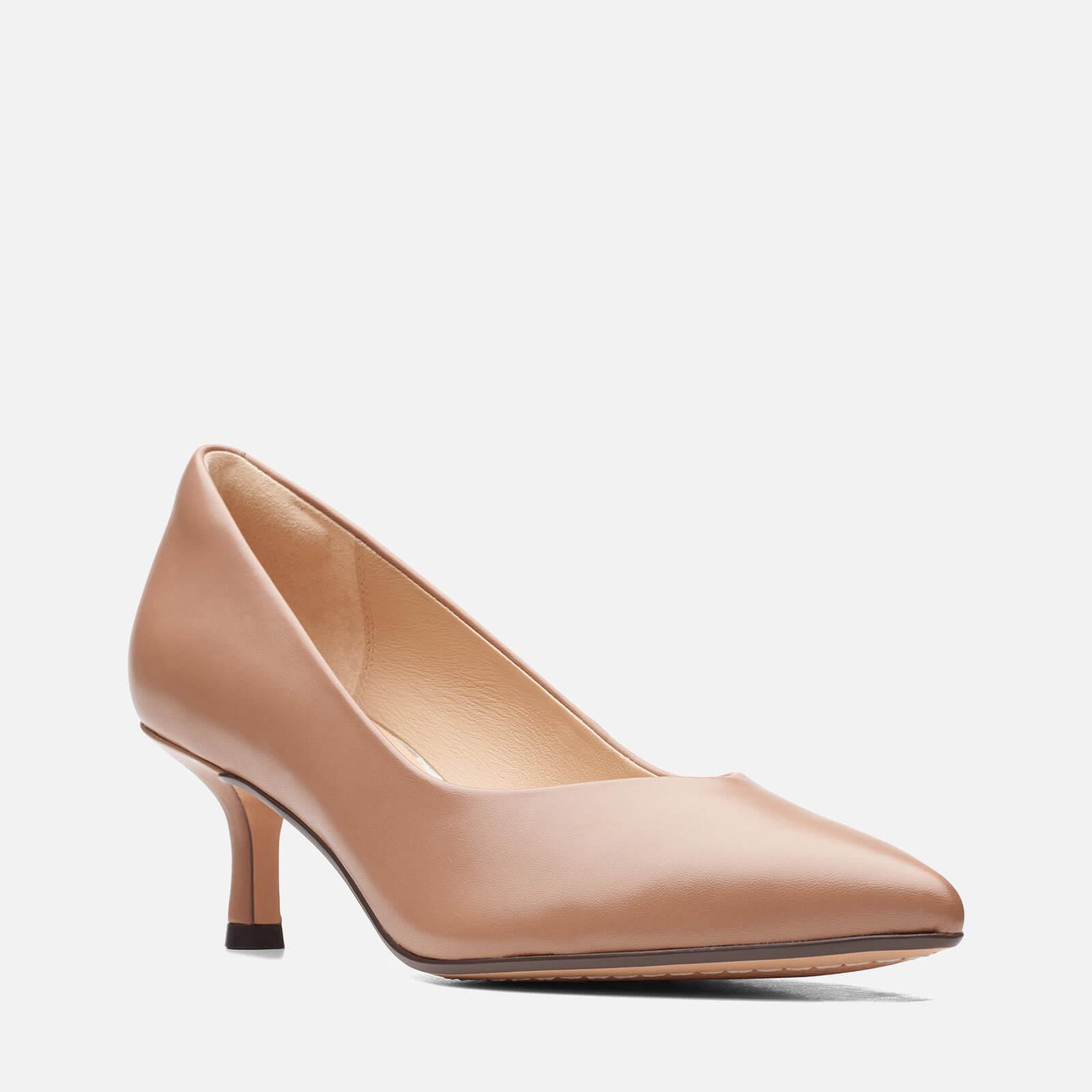 clarks leather heels