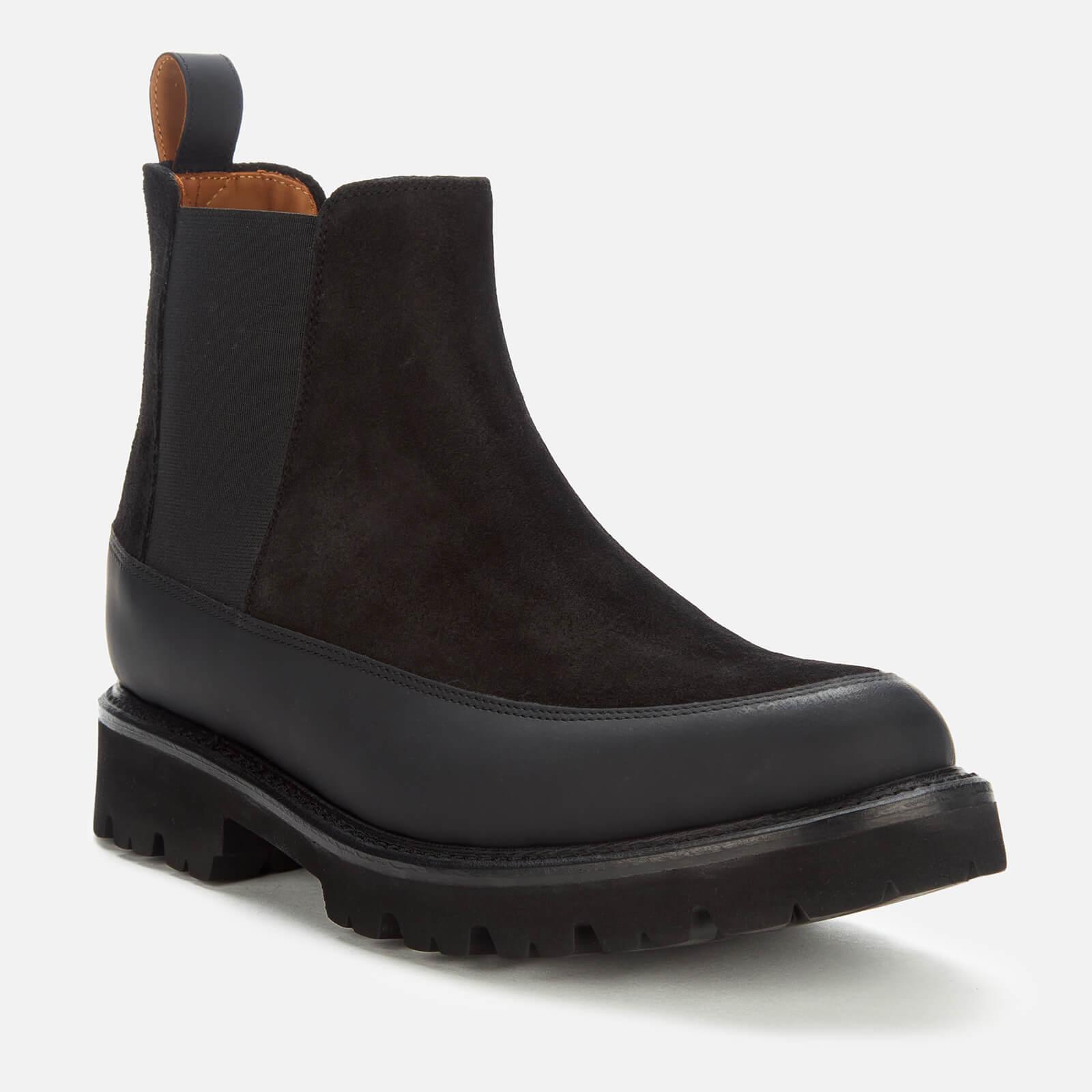 Grenson Abner Suede/rubber Chelsea Boots in Black for Men | Lyst