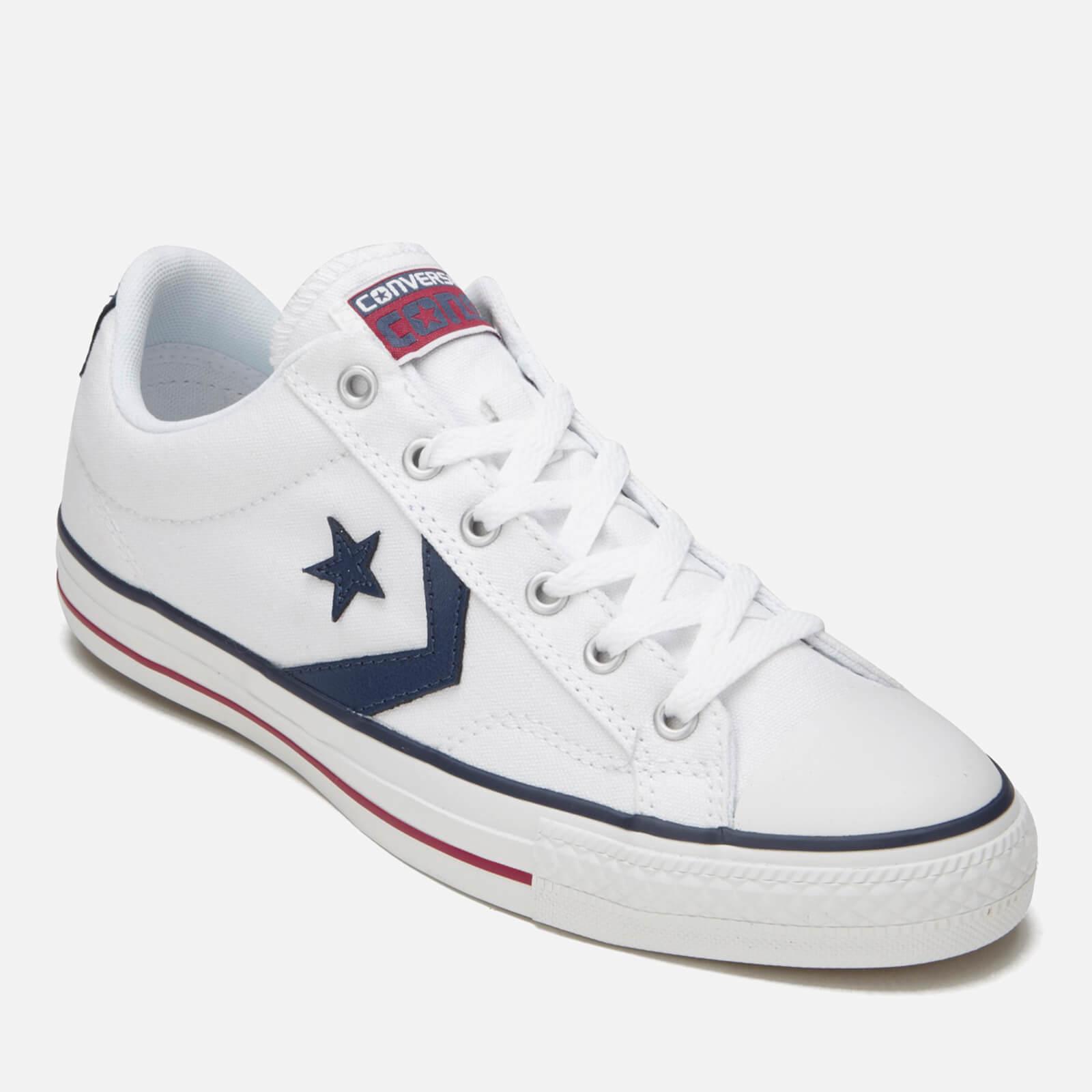 Converse Cons Men's Star Player Canvas Trainers in White/White/Navy (White)  - Lyst
