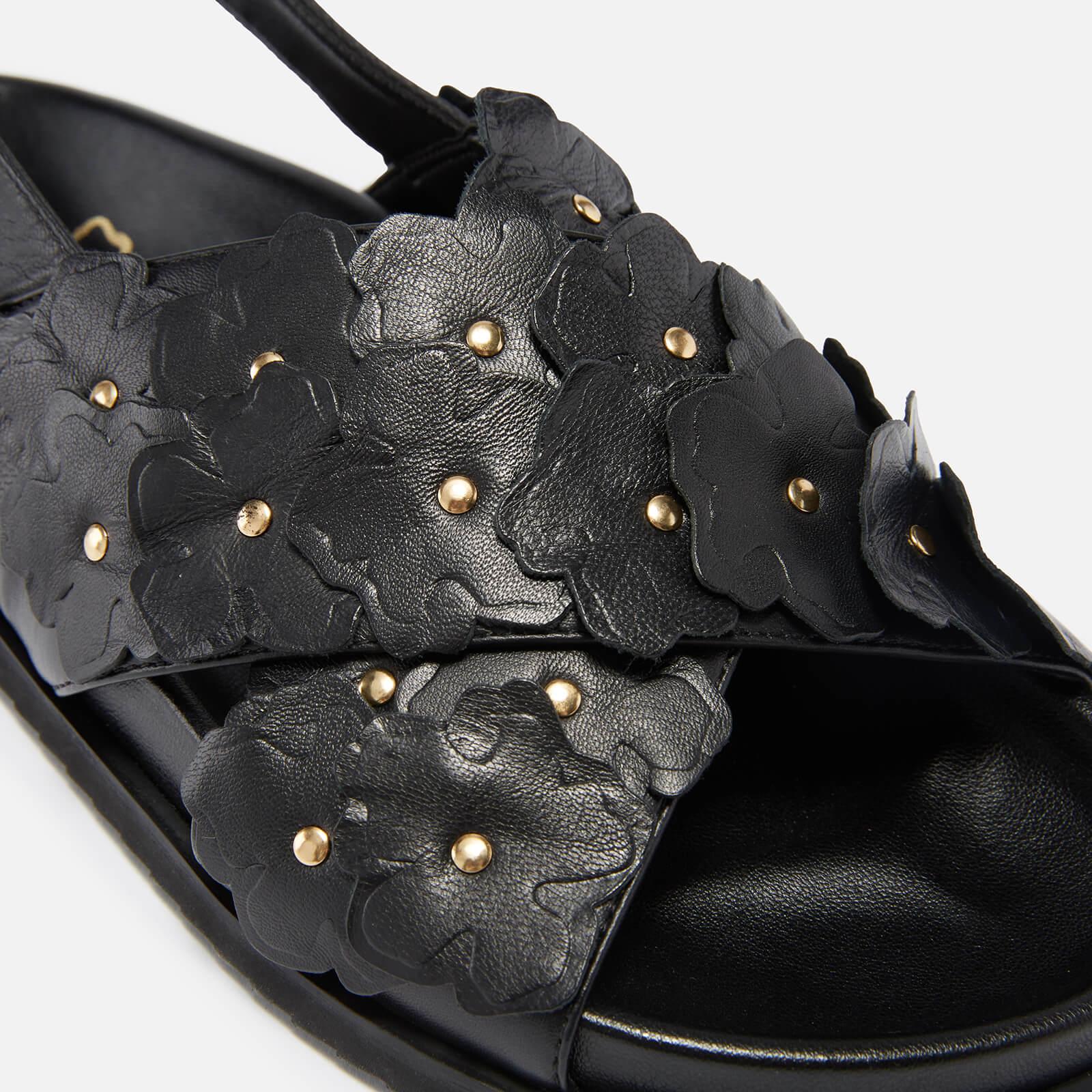 Ted Baker Miarah Leather Sandals in Black | Lyst