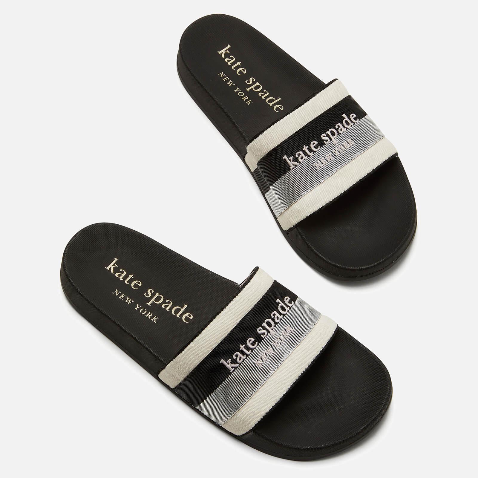 Kate Spade Buttercup Slide Sandals in Black | Lyst