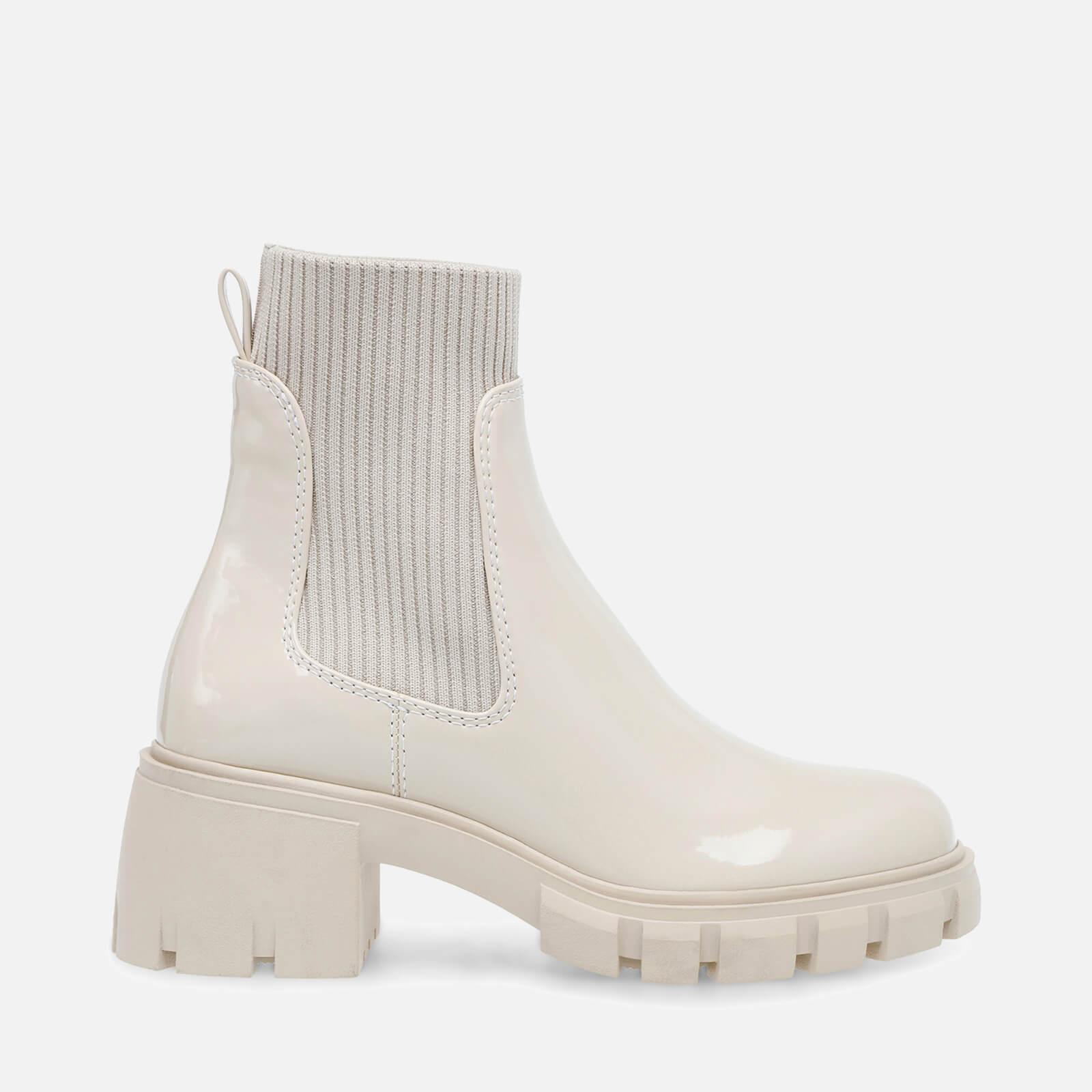 Steve Madden Hutch Patent-leather Heeled Chelsea Boots in White | Lyst
