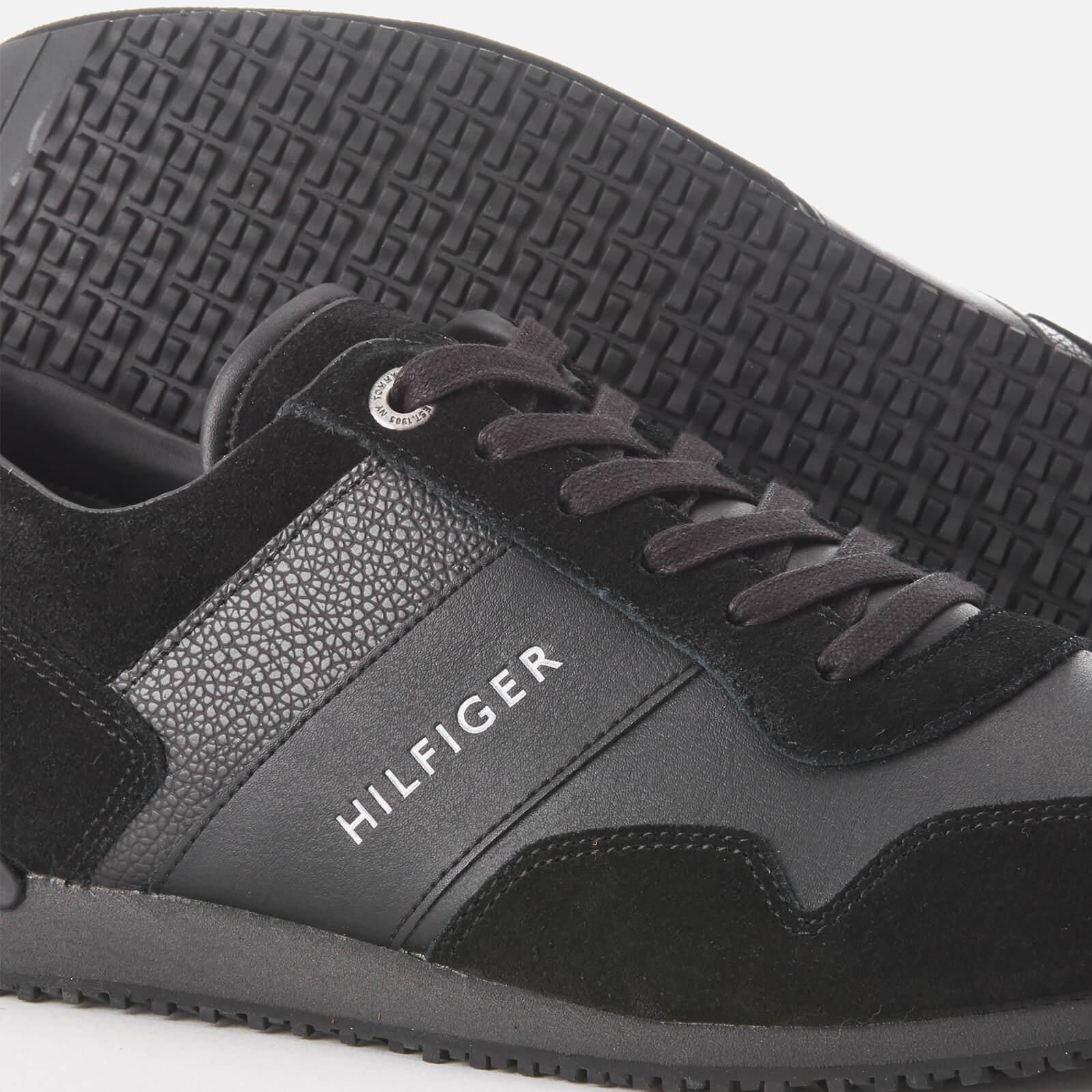 tommy hilfiger iconic leather trainers black