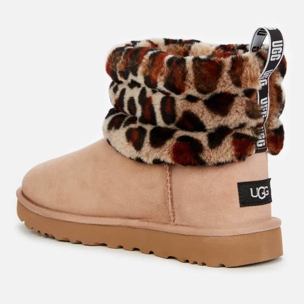 ugg fluff mini quilted leopard