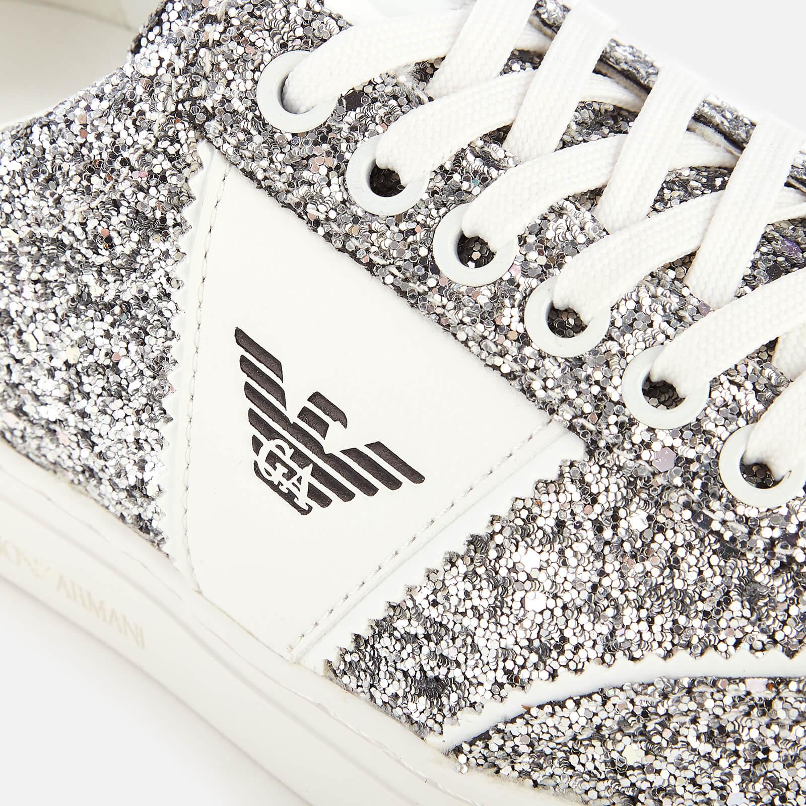 glitter armani trainers