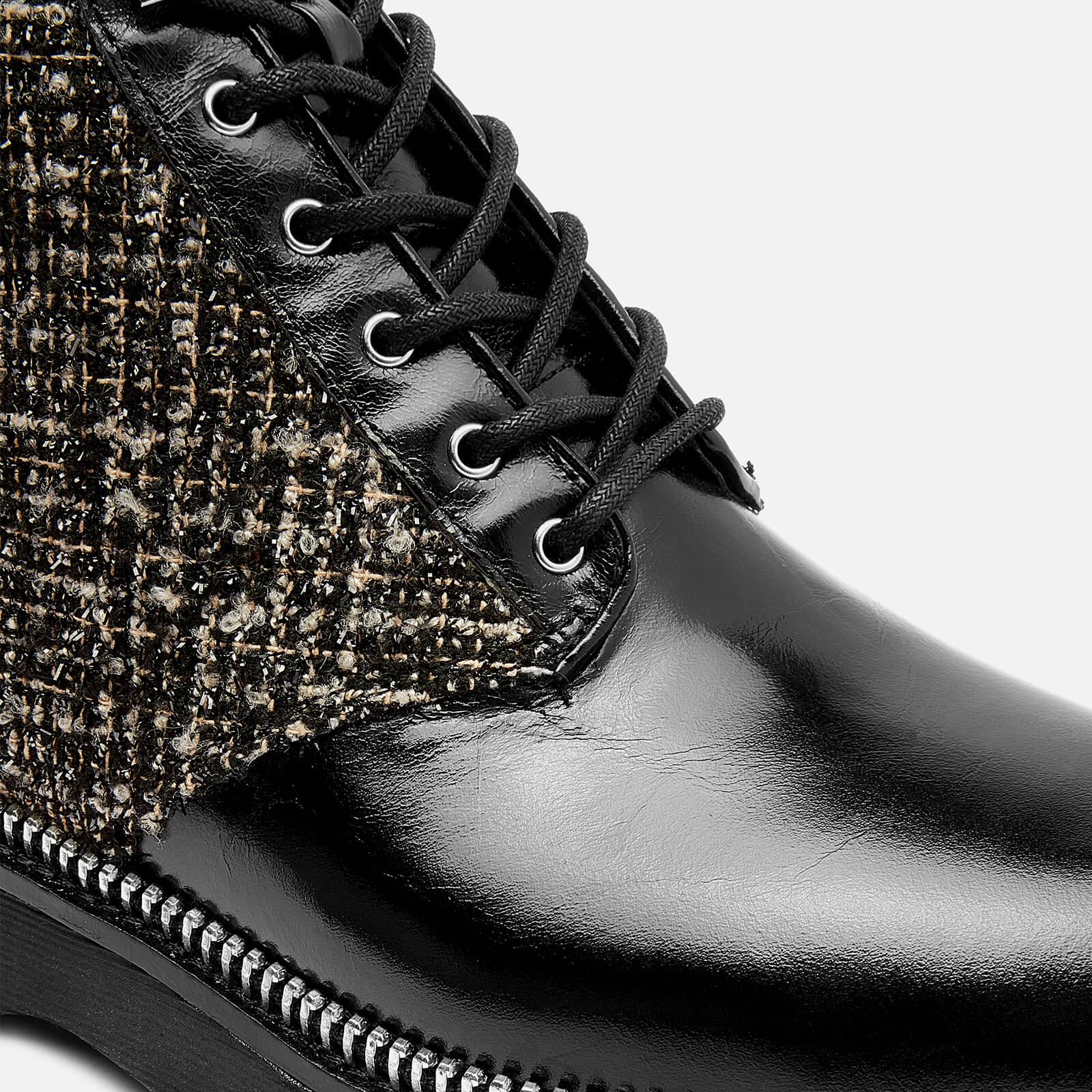 michael kors haskell combat boots black