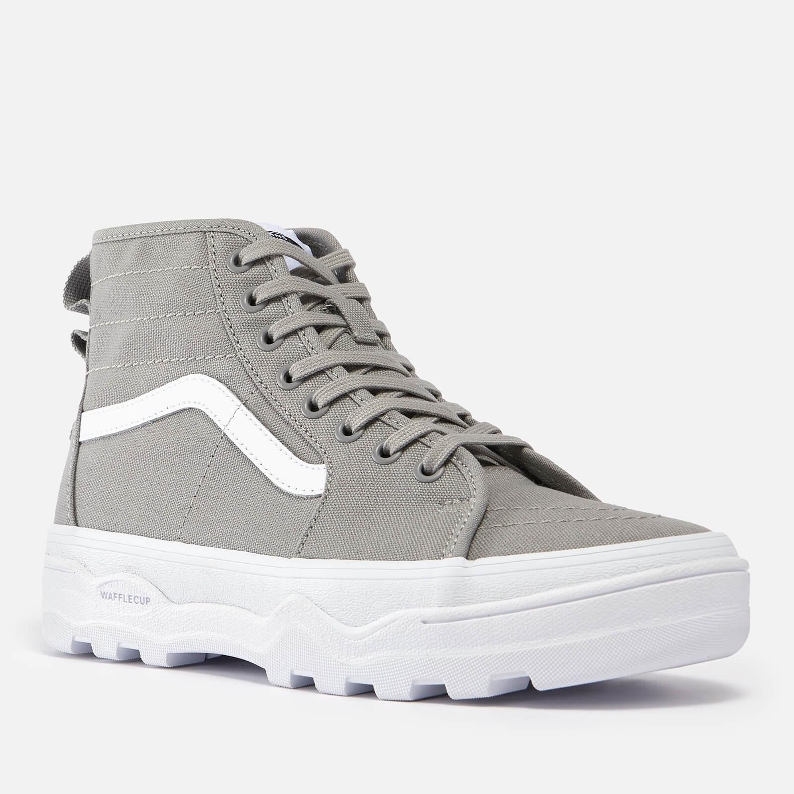 Vans Sentry Sk8-hi Suede And Canvas-blend Trainers in Gray | Lyst