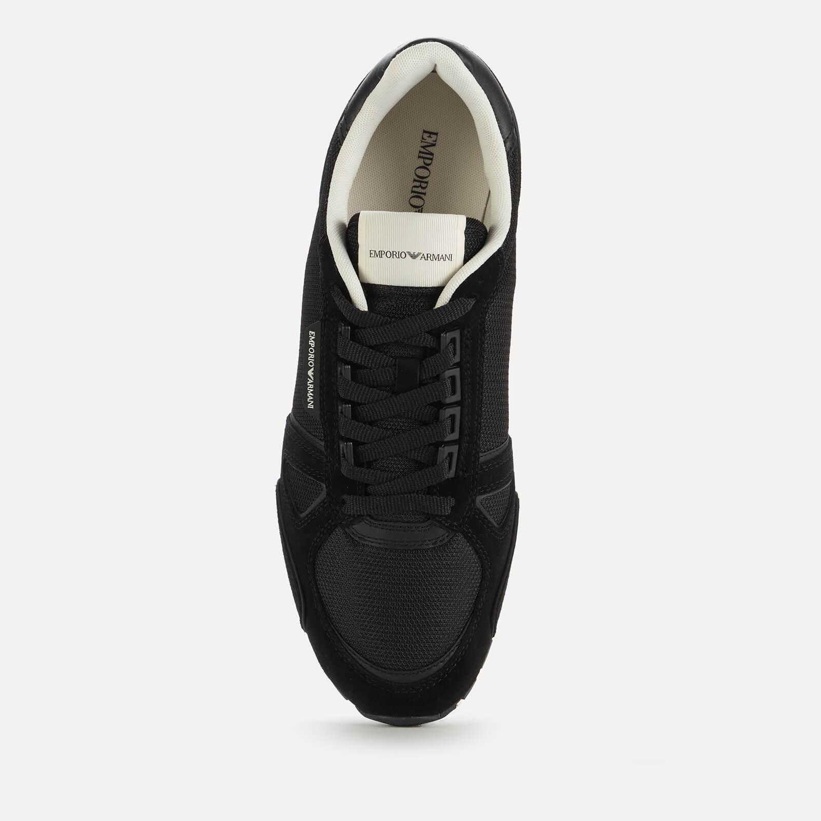 Emporio Armani Duff Mesh/leather Running Style Trainers in Black for Men |  Lyst