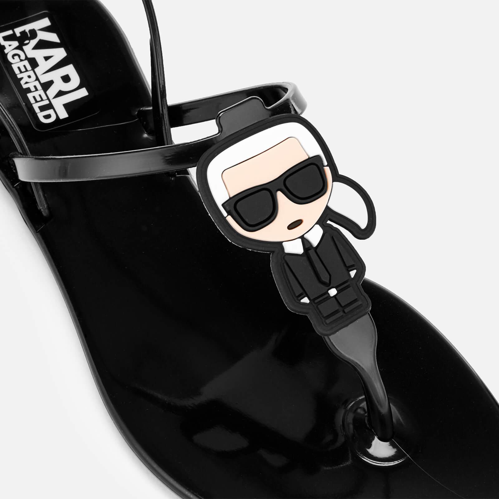 Karl Lagerfeld Synthetic Jelly Karl Ikonic Sling Sandals in Black - Lyst