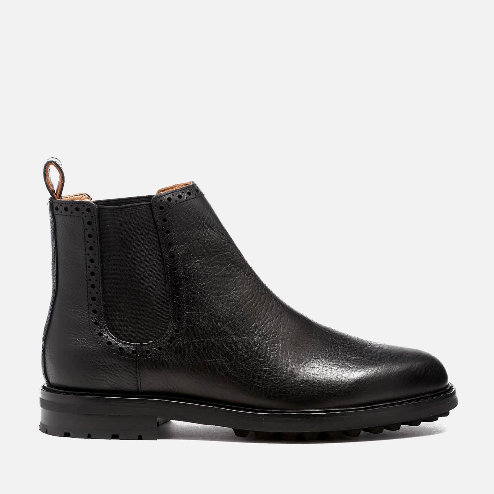 Polo Ralph Lauren Men's Numan Tumbled Leather Chelsea Boots in Black ...