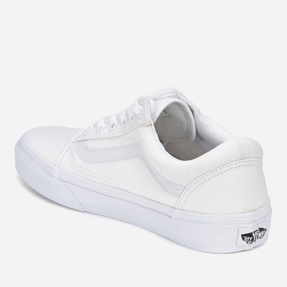 canvas old skool vans white