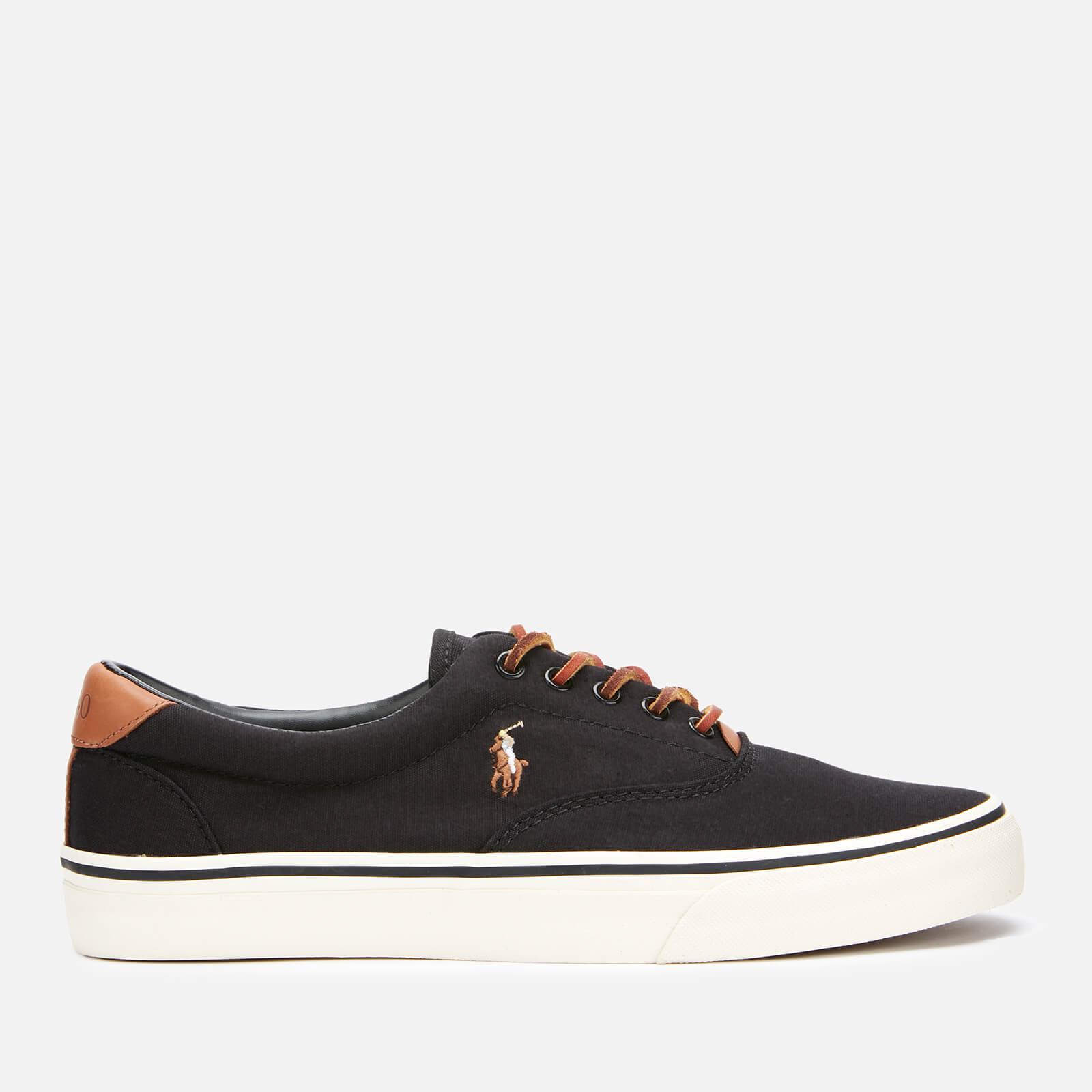 Polo Ralph Lauren Thorton Canvas Low Top Trainers in Black for Men | Lyst
