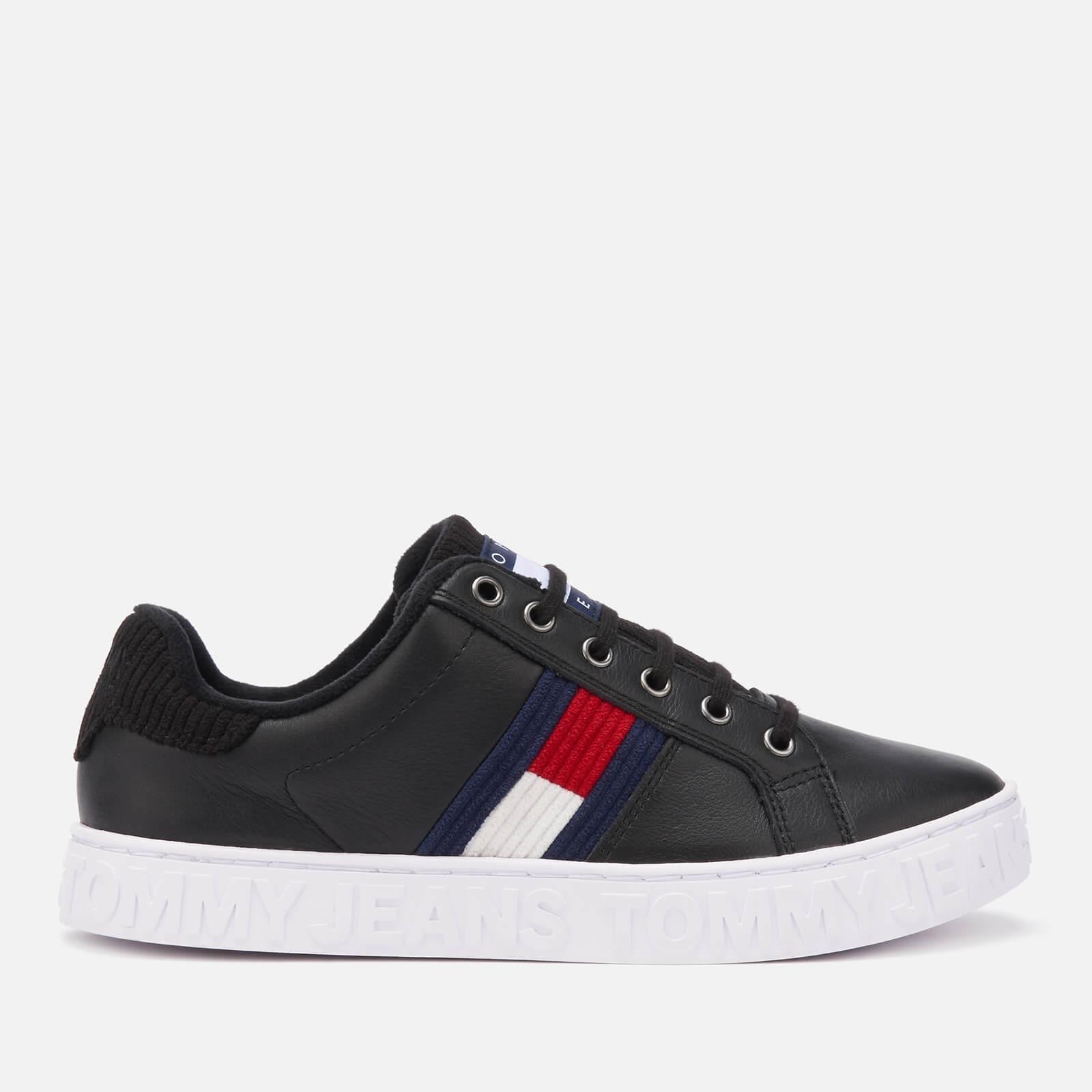 cool tommy leather trainers