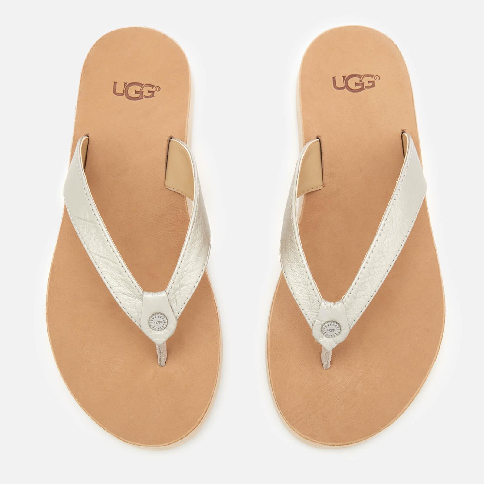 ugg silver flip flops
