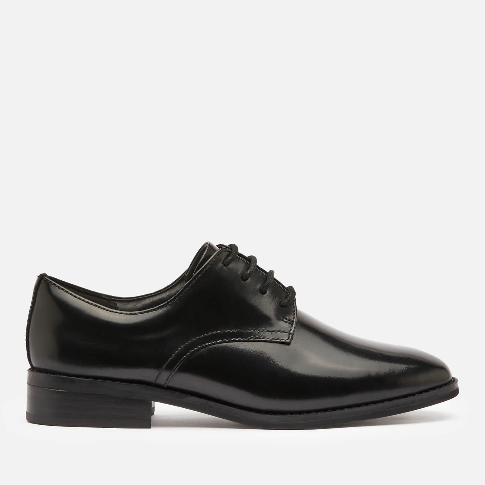 Clarks Ria Leather Derby Shoes in Black | Lyst
