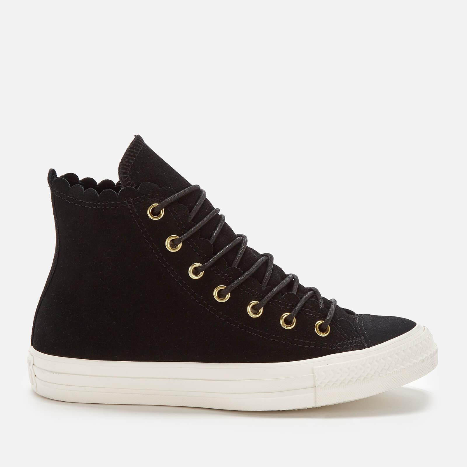 Converse Chuck Taylor All Star Scalloped Edge Hi-top Trainers in Black |  Lyst