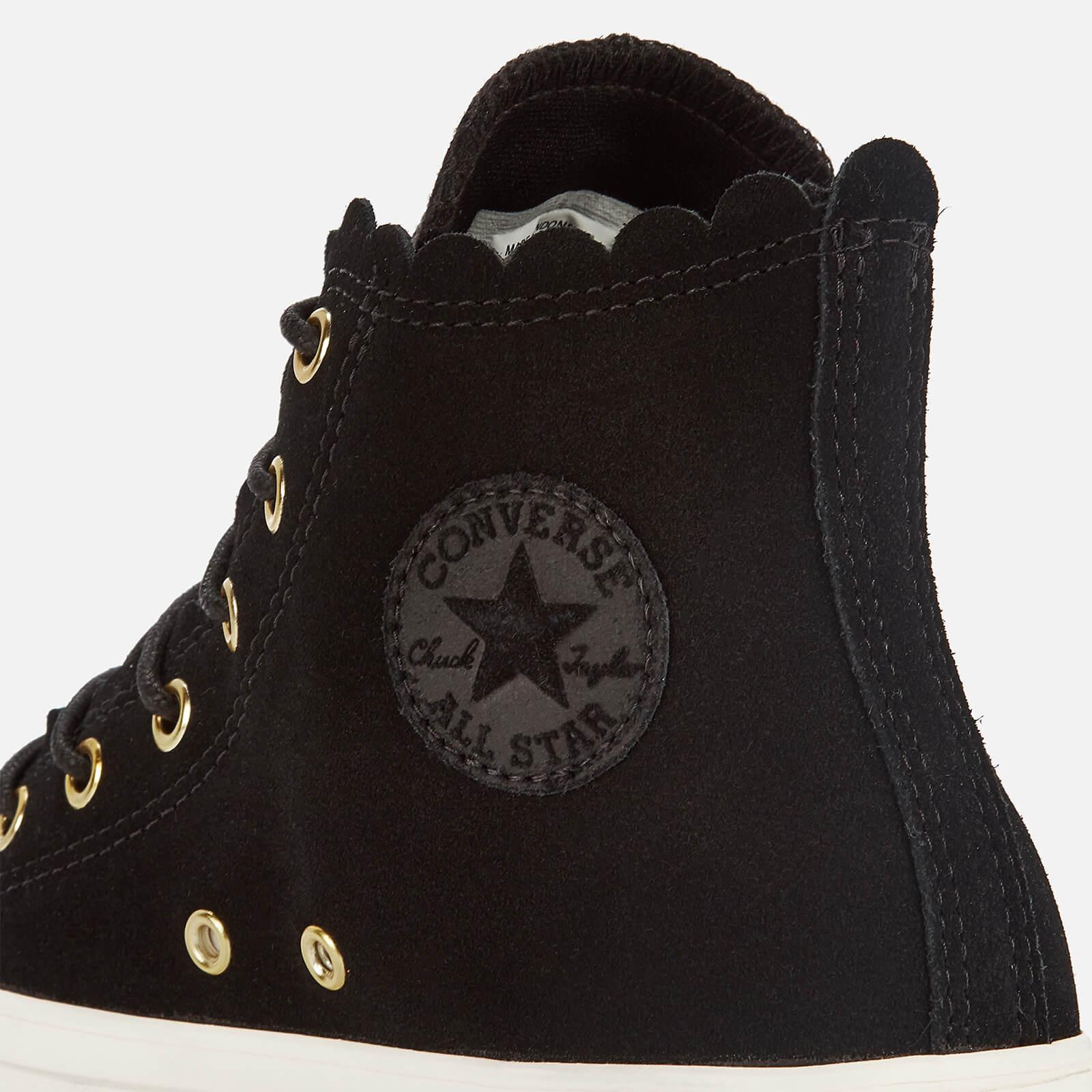 Converse Chuck Taylor All Star Scalloped Edge Hi-top Trainers in Black |  Lyst