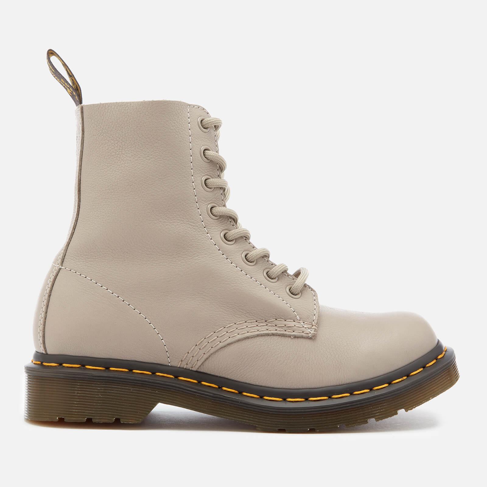 Dr. Martens 1460 Virginia Leather Pascal 8-eye Boots in Grey (Gray) - Lyst