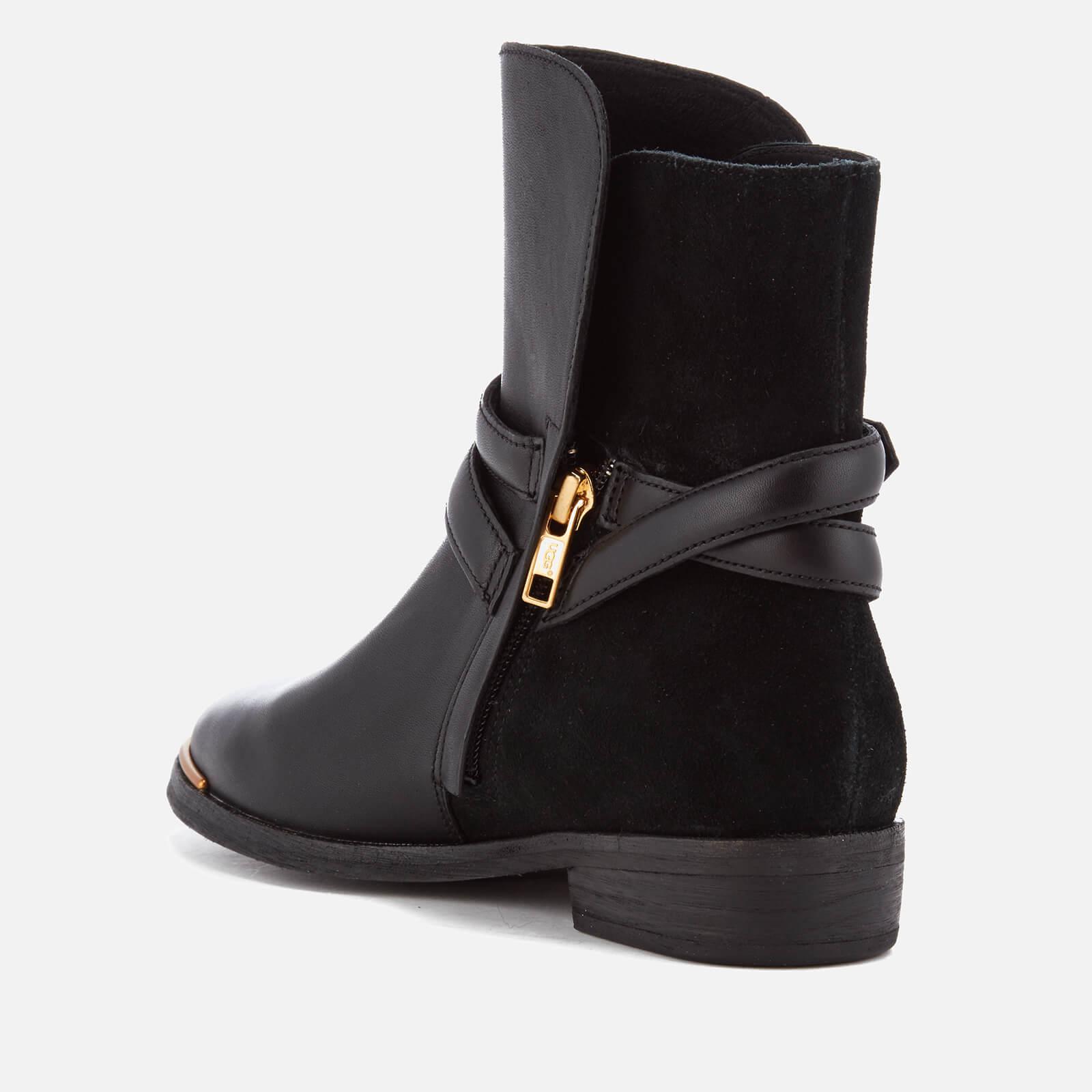 ugg classic lace up ankle boots in black