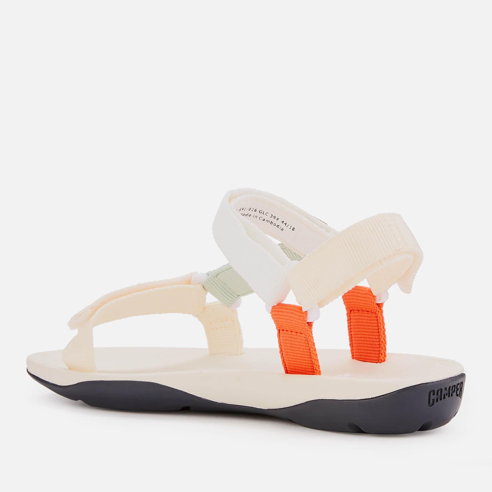 white sporty sandals