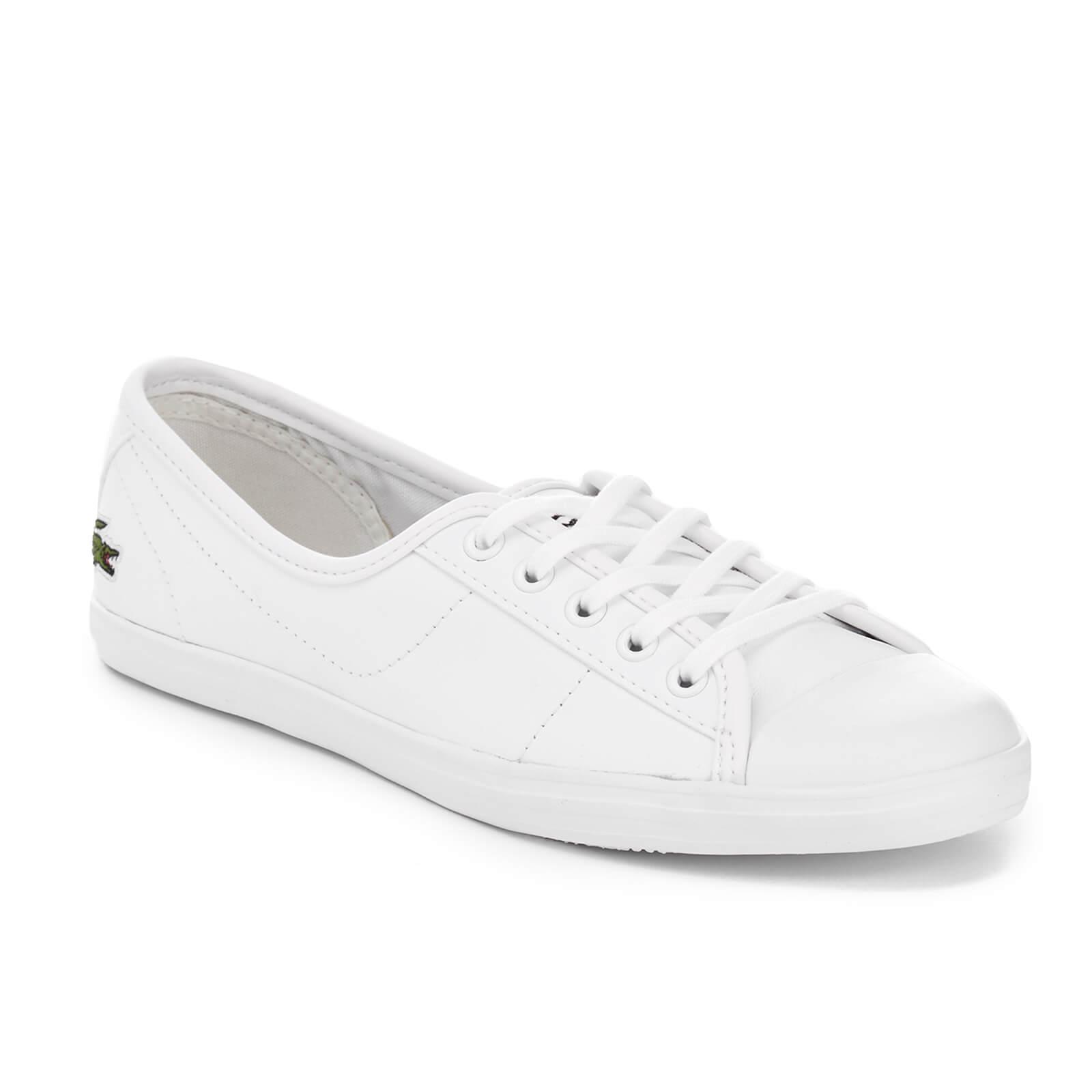 LACOSTE Womens Ziane Chunky Plimsolls Trainers White 