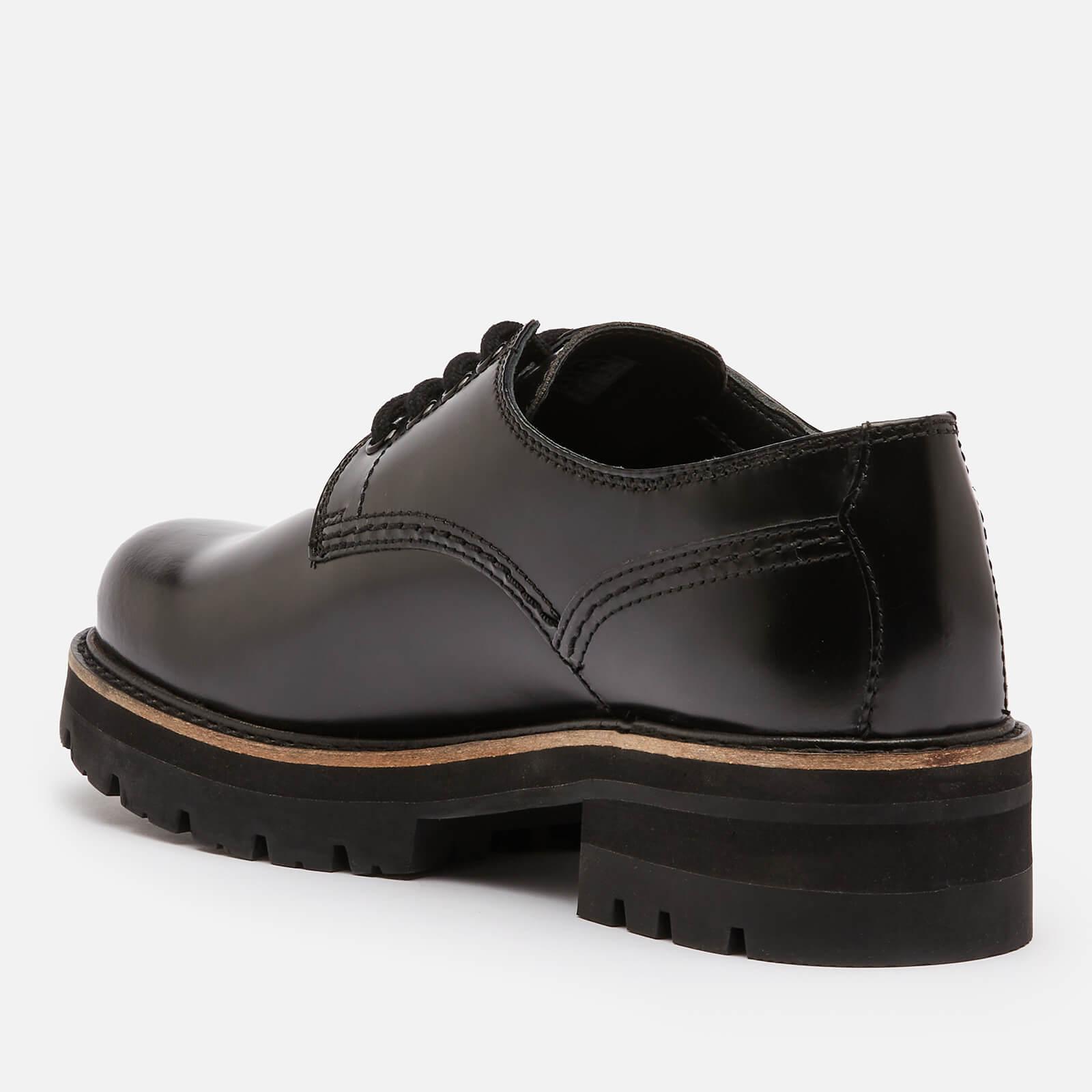 Clarks Orianna Leather Chunky Derby Shoes in Black | Lyst