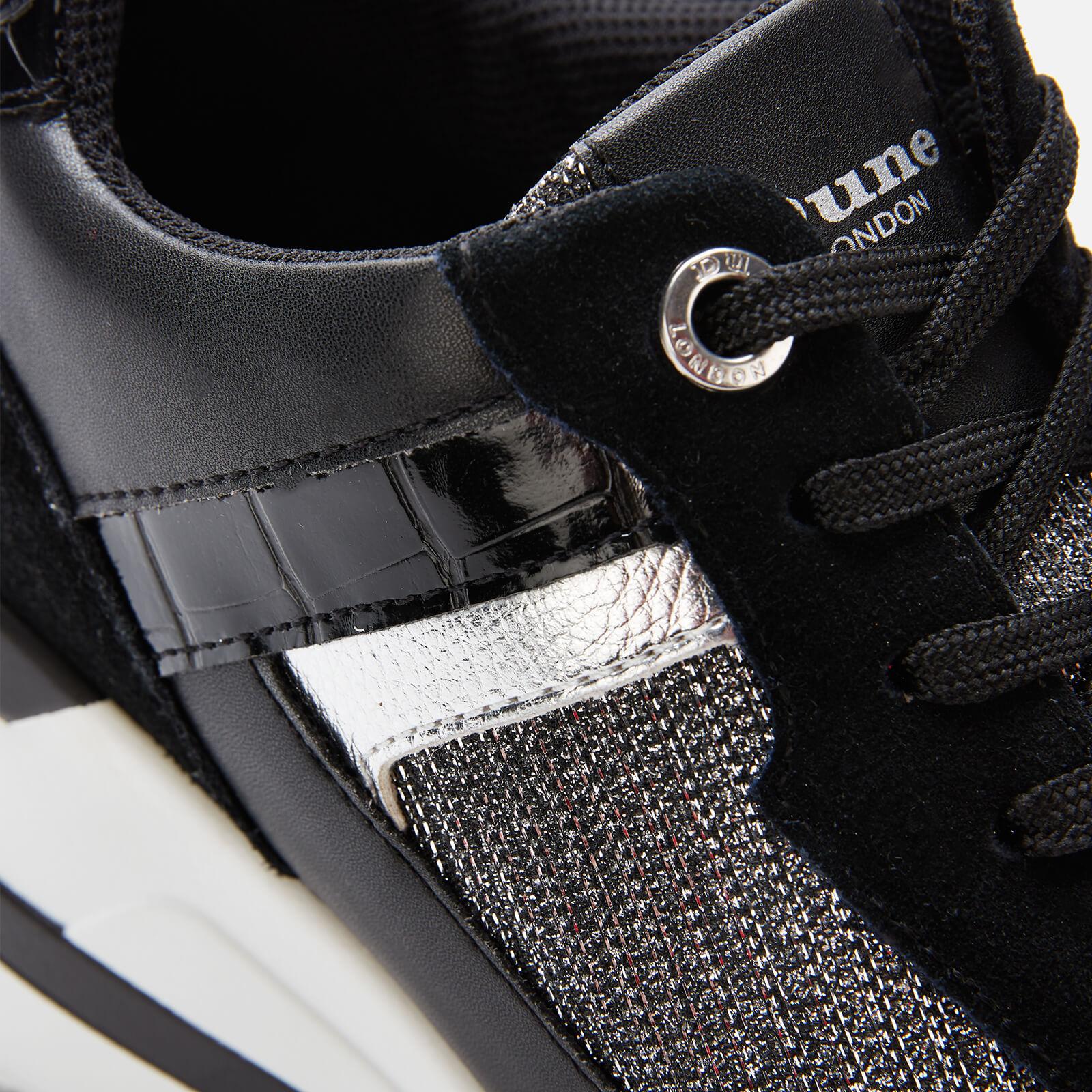 black heeled trainers