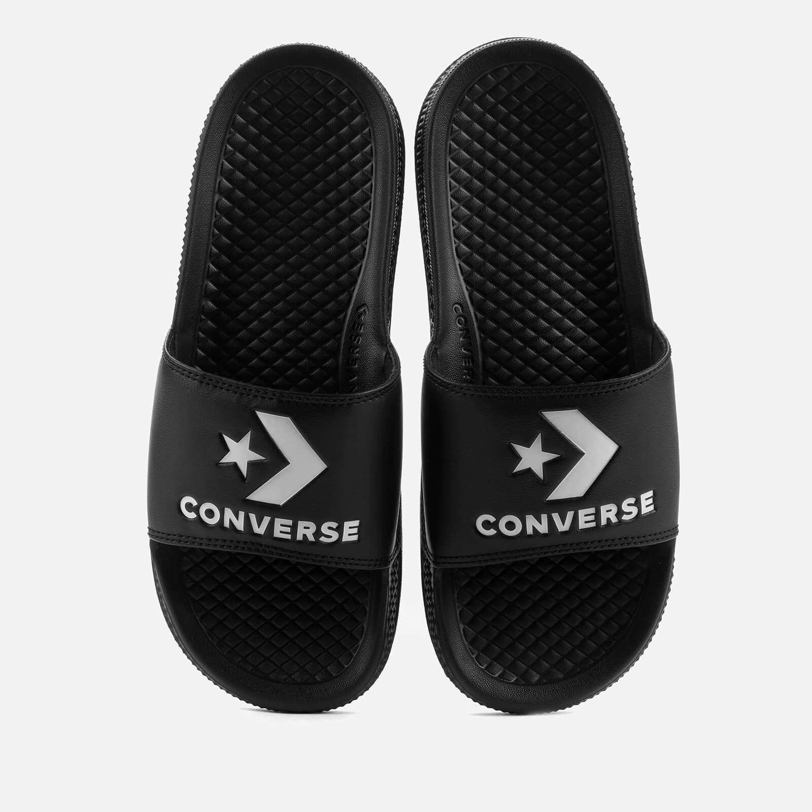 Converse All Star Slide Sandals in Black | Lyst