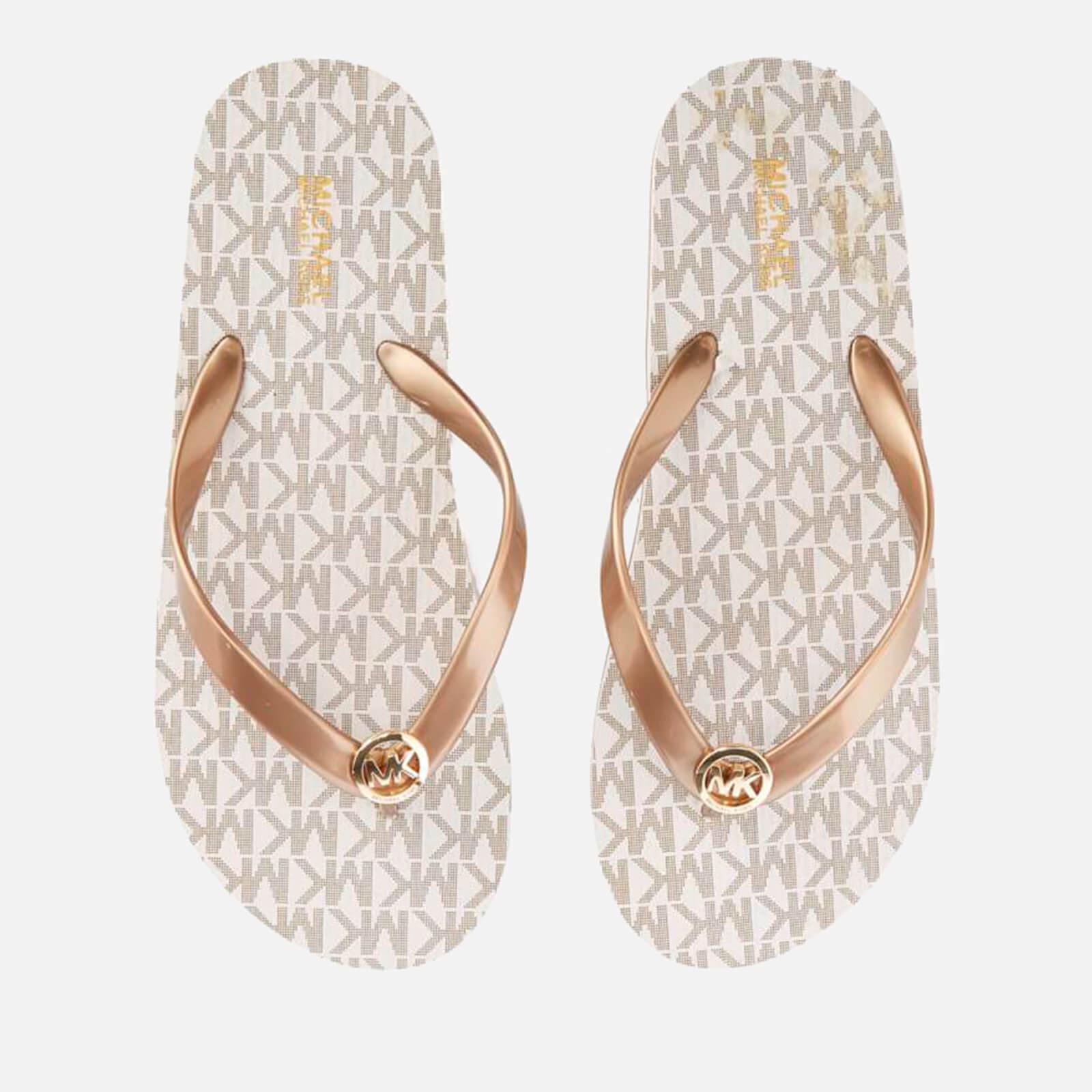 MICHAEL Michael Kors Women's Mk Flip Flops in White - Lyst