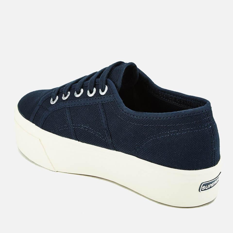 navy flatform trainers