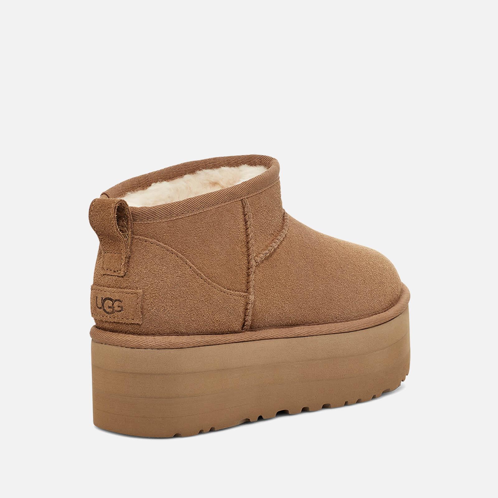 UGG Classic Ultra Mini Platform Suede Boots in Brown | Lyst